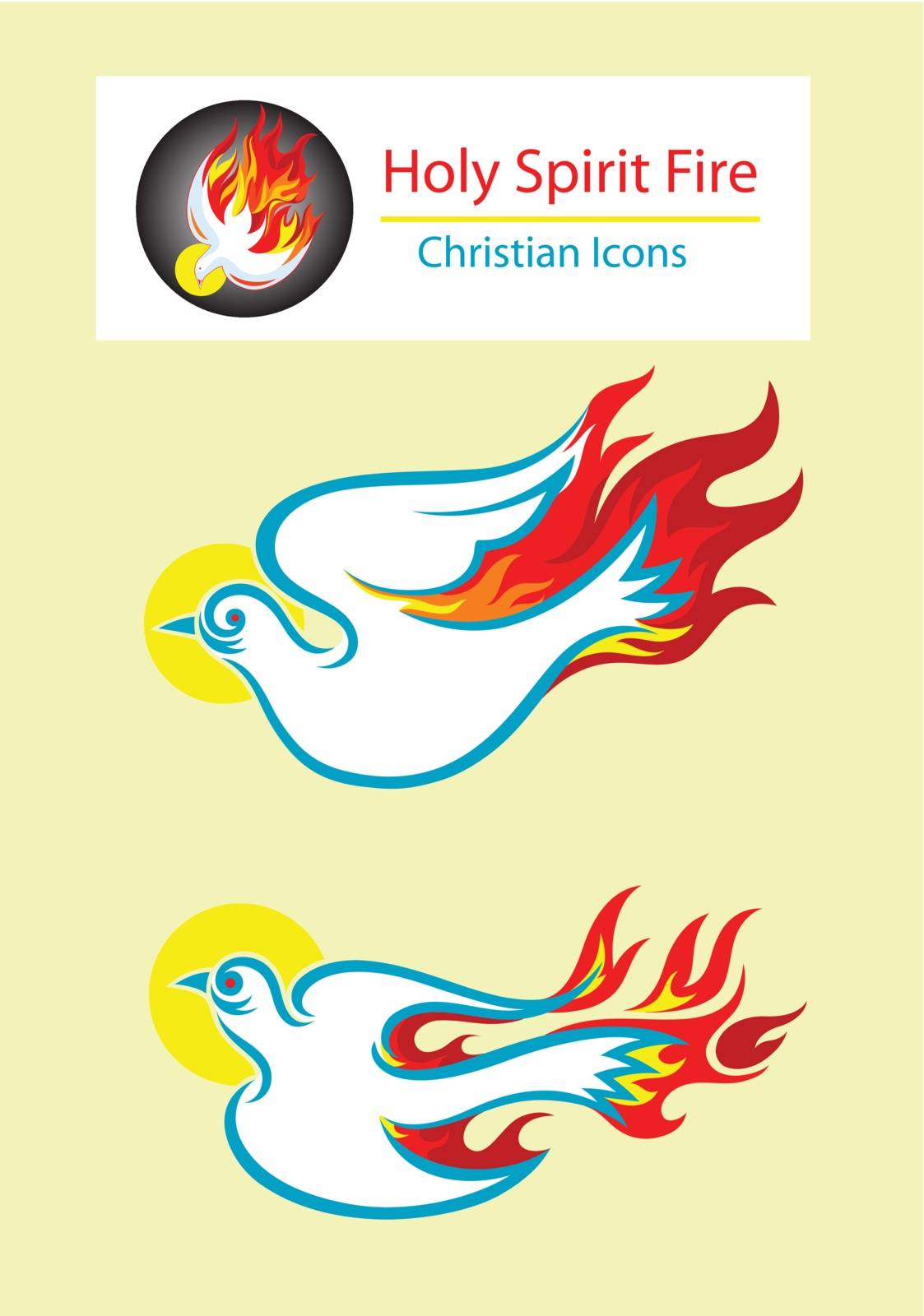 Holy spirit icon, art vector logo design