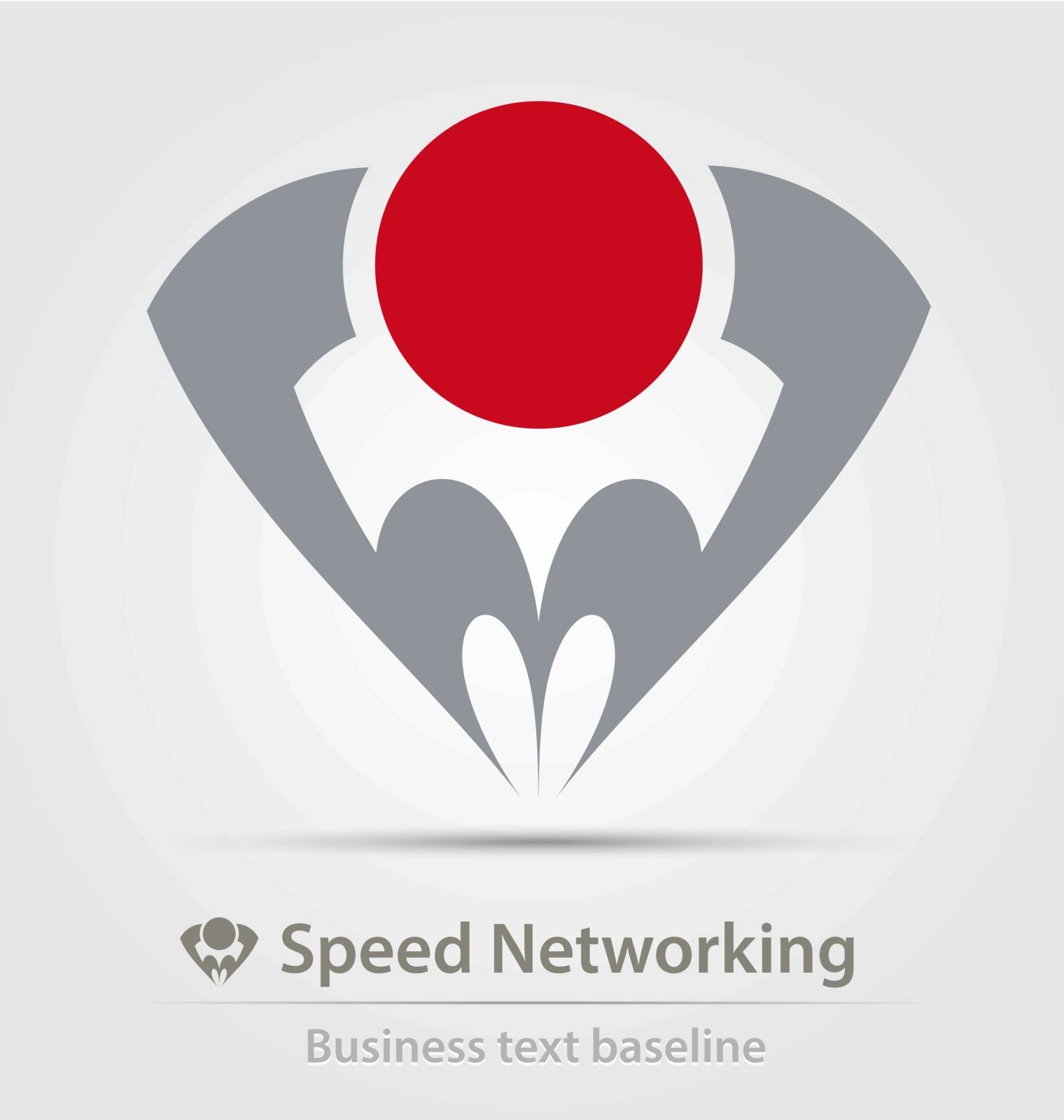Speed networking business icon for creative design