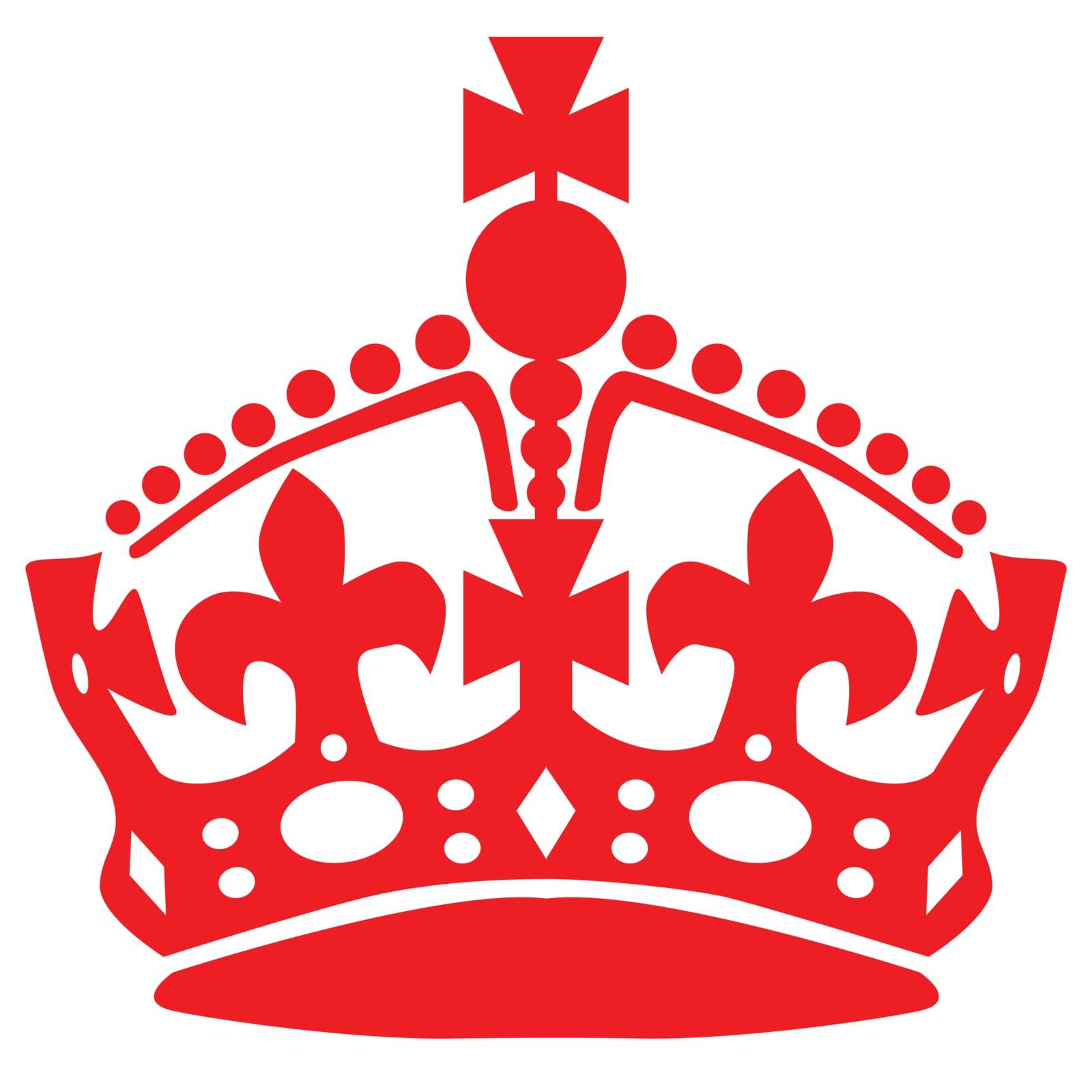 Crown as used in stay calm material over a white background