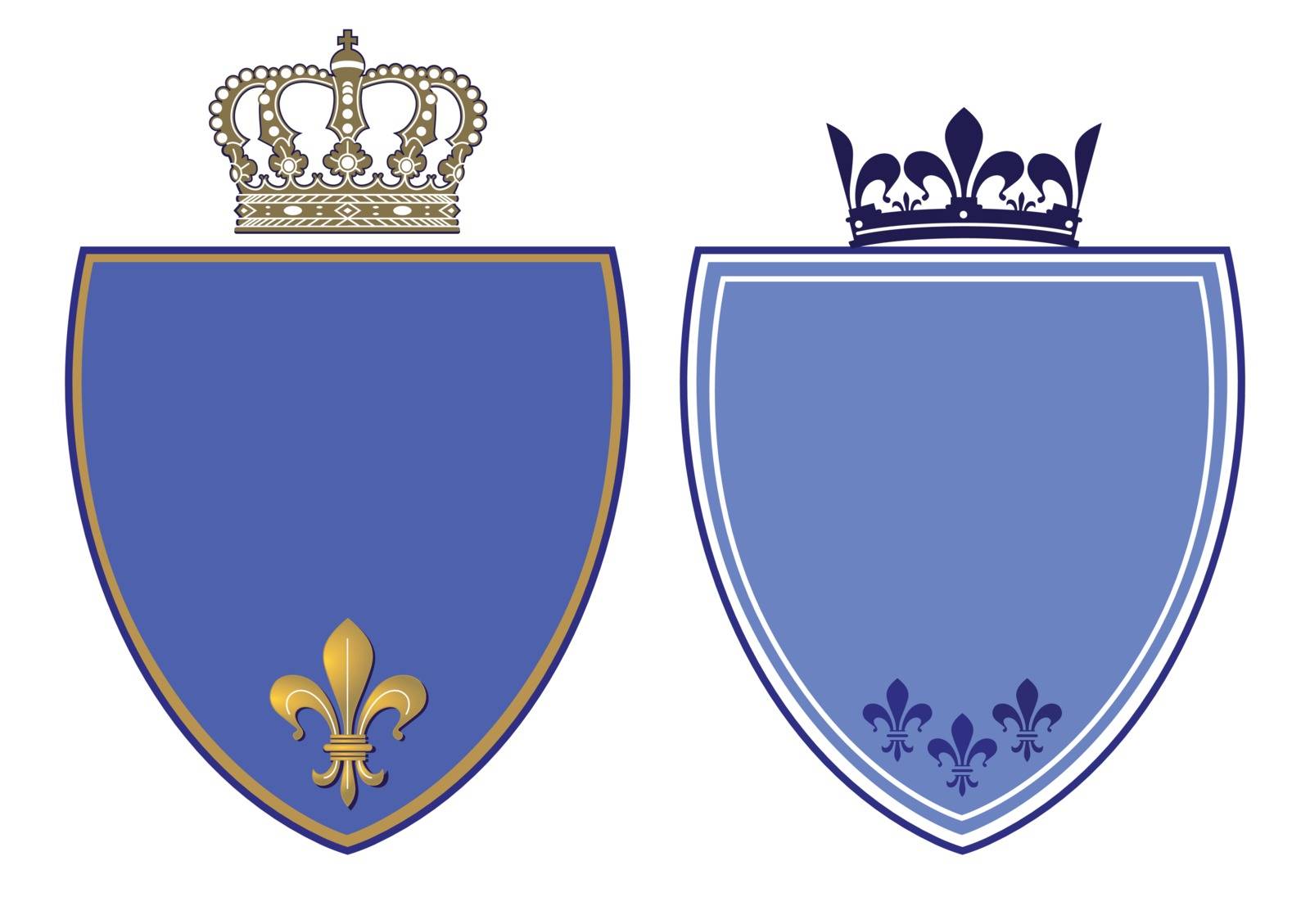 Traditional coat of arms with crown