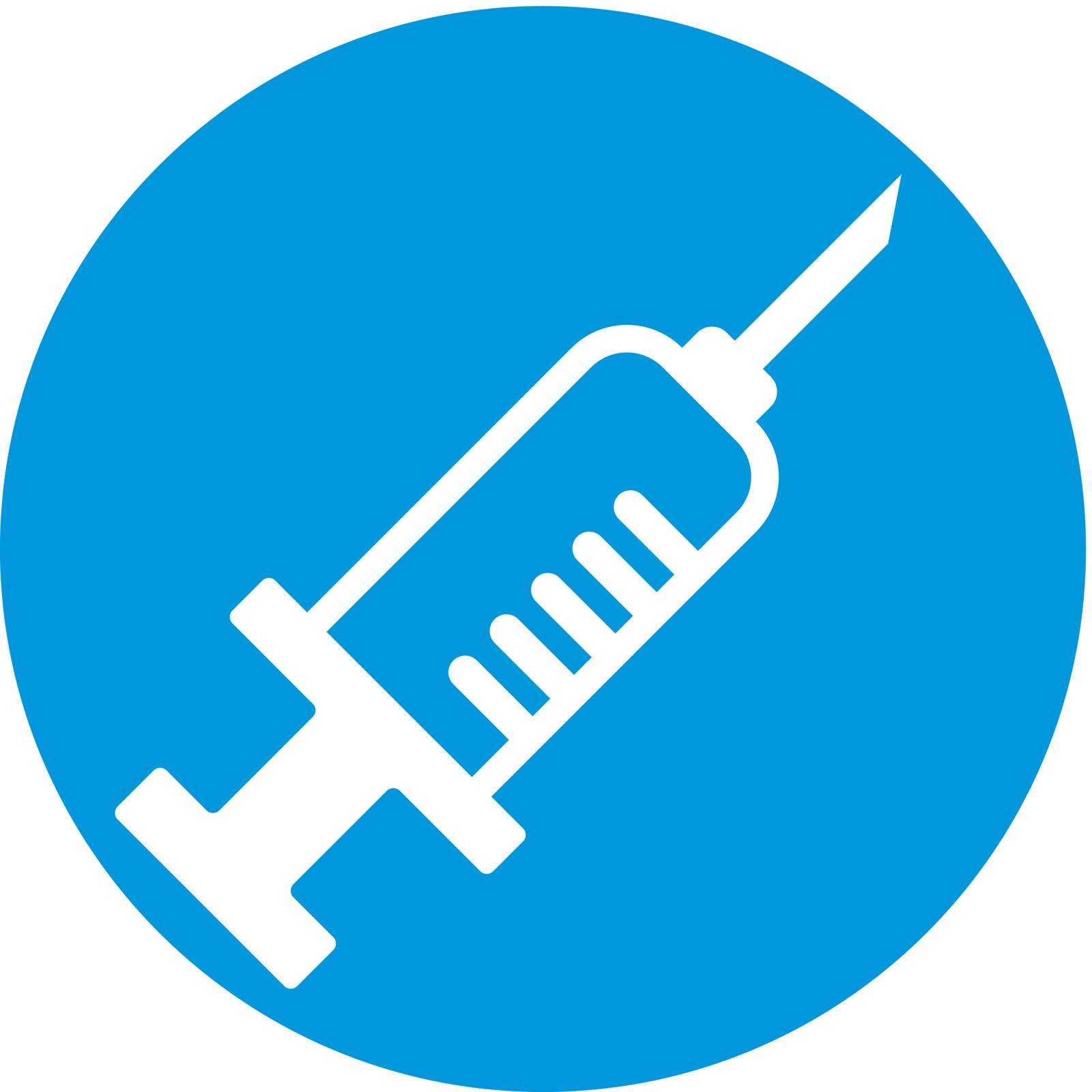 Syringe vector icon isolated. by Sylverarts