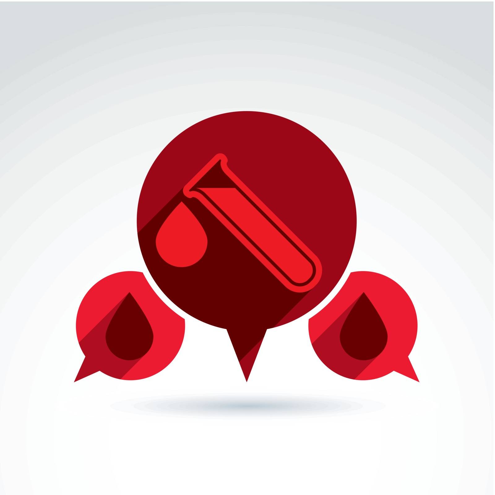 Donor blood and Circulatory system icon, vector conceptual styli by Sylverarts