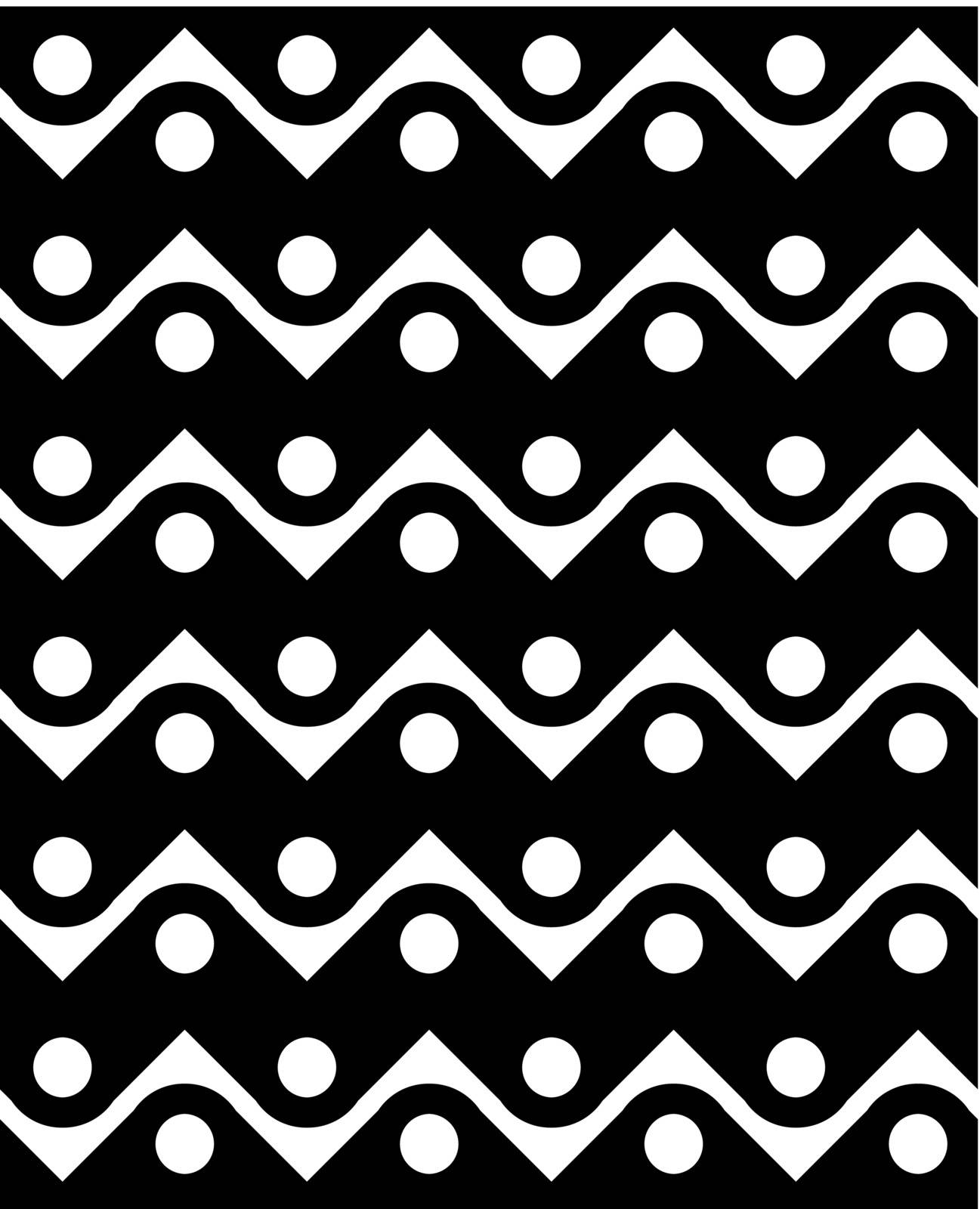 Abstract geometric black and white background, seamless pattern, by Sylverarts