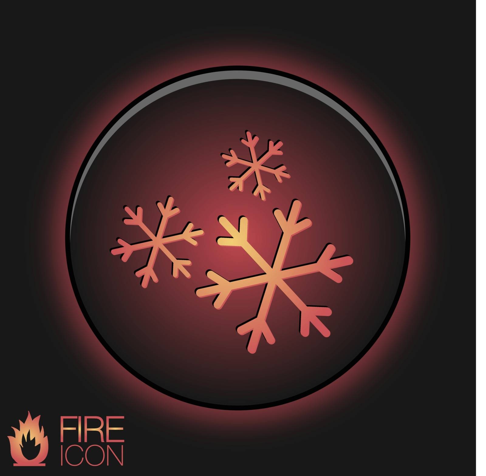 snowflake sign. the weather icon