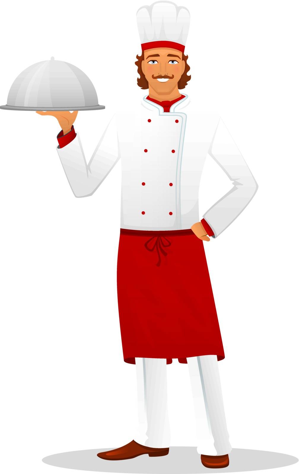 Vector illustration of Male chef in uniform