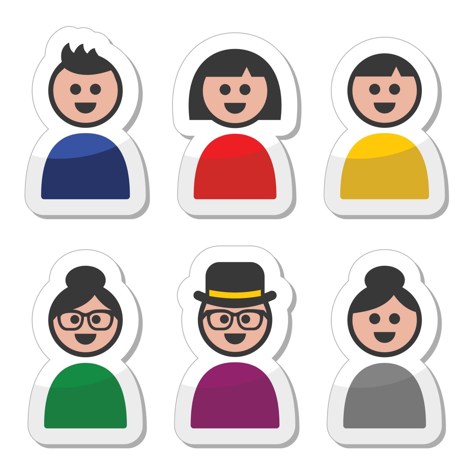 User, young and old people icons set by RedKoala