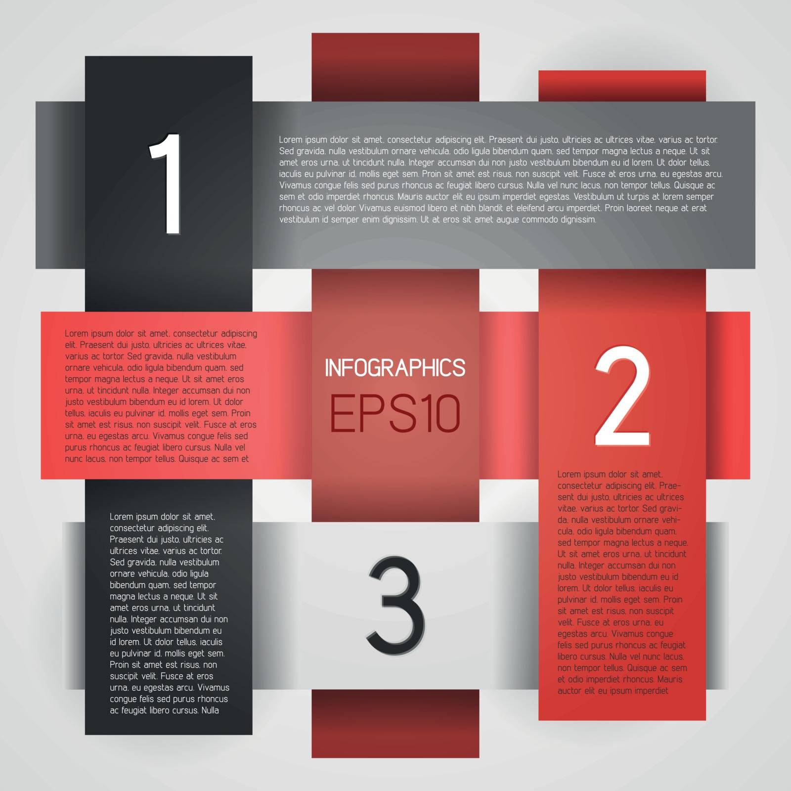 Red infographics clean vector infographics template