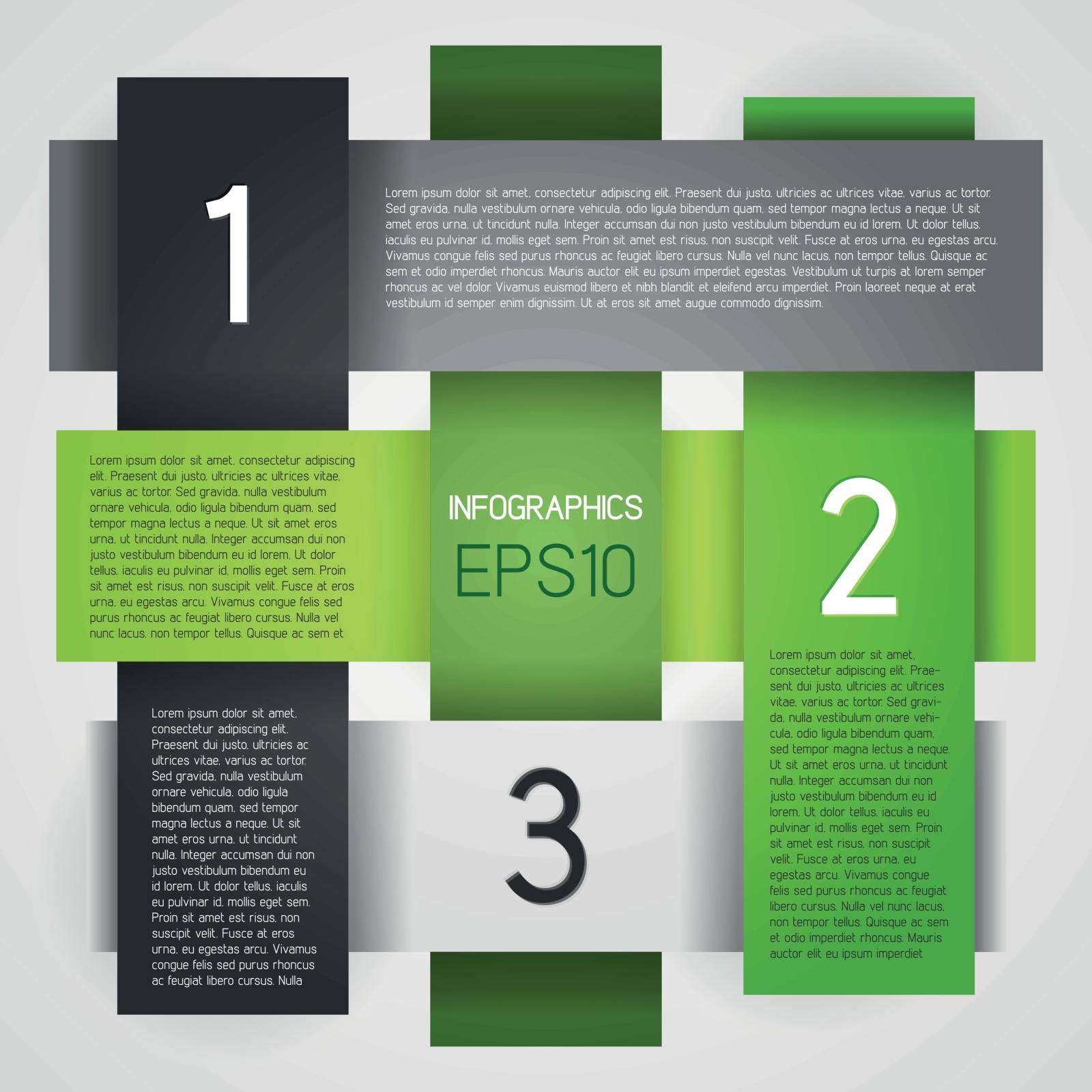 Green infographics clean vector infographics template