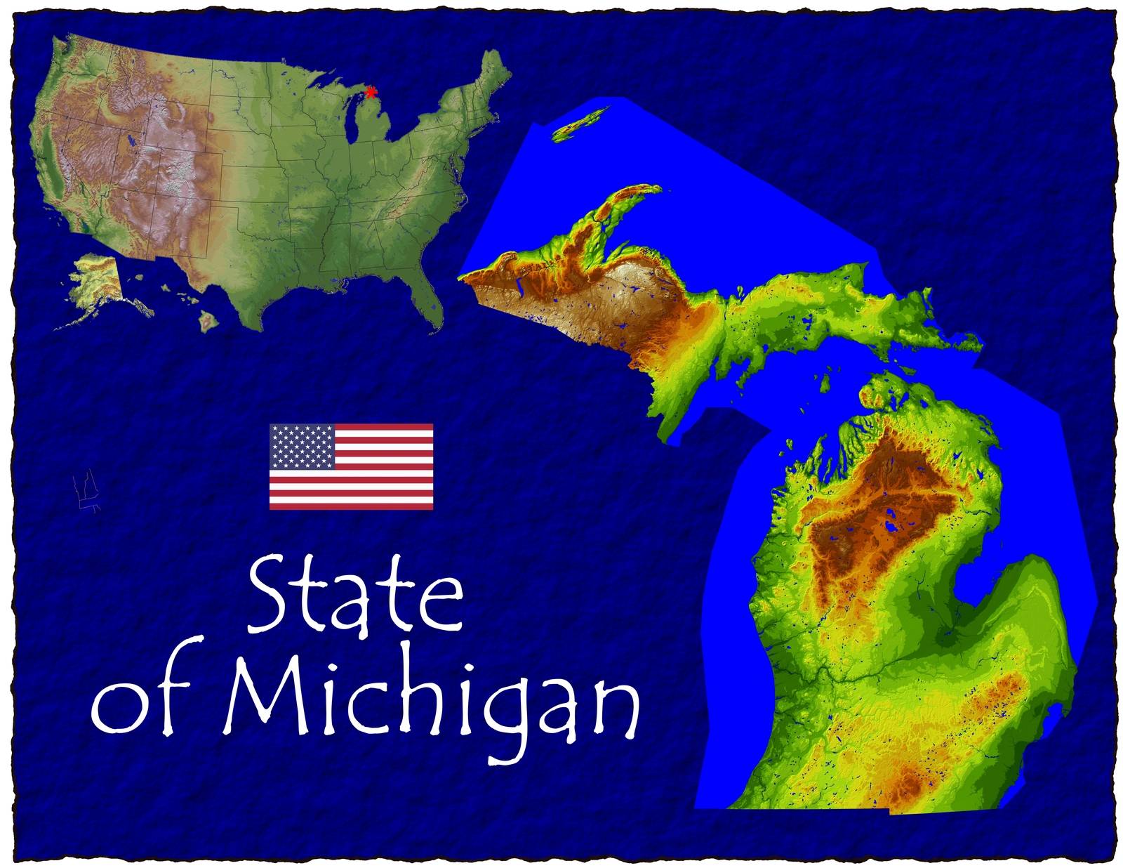State of Michigan High Resolution
