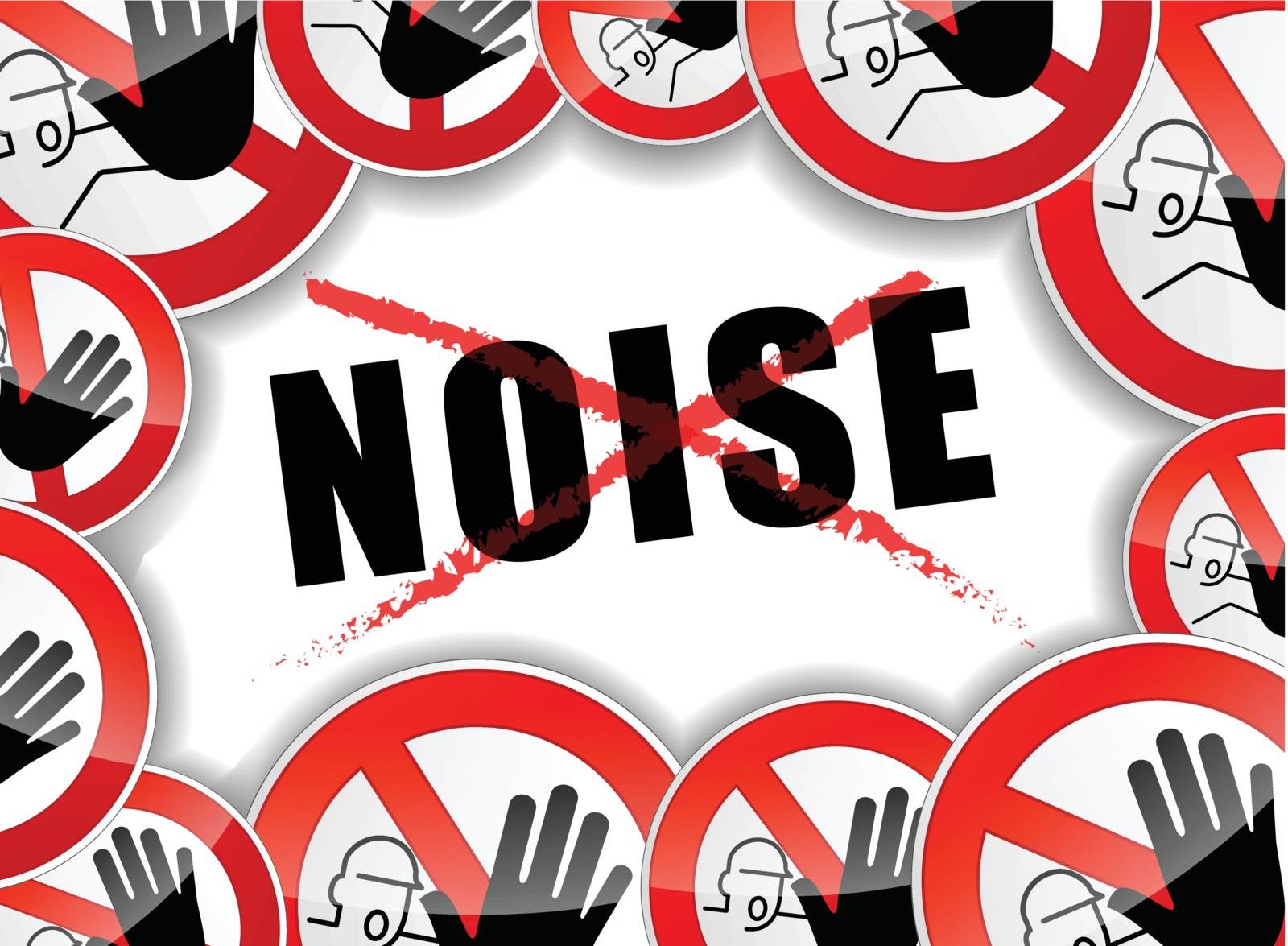 illustration of no noise abstract concept background