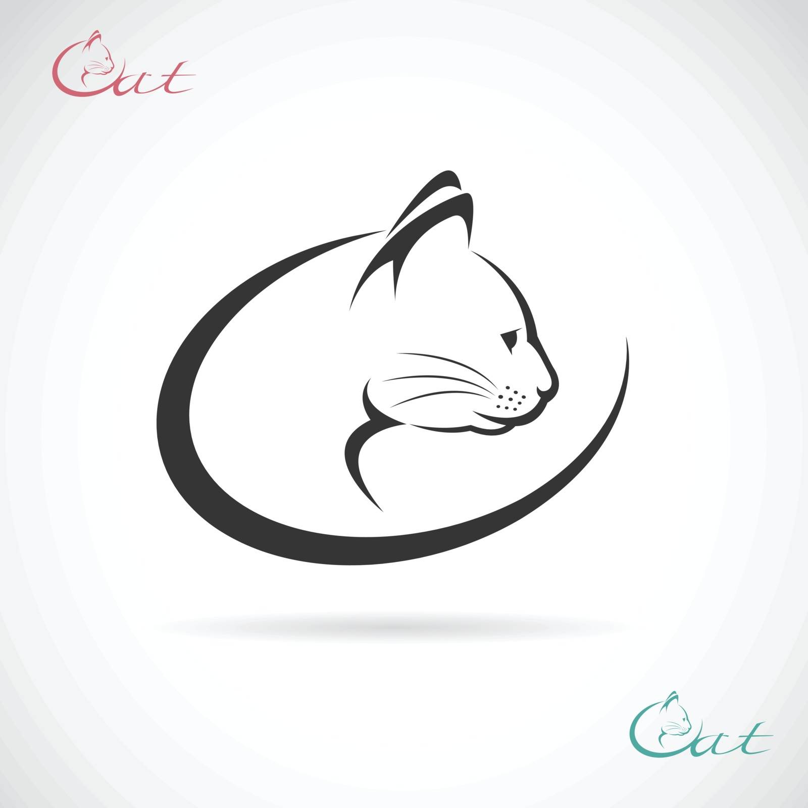 Vector image of an cat design  by yod67