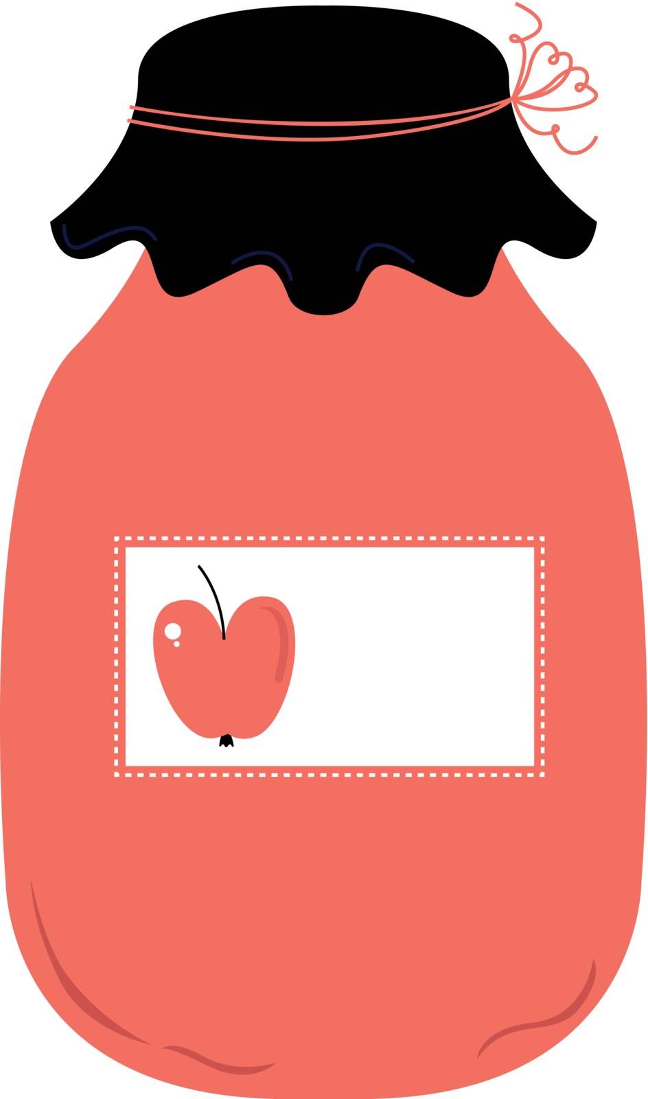 Jam Jar : Stylish apple jar original illustration for Creative project by Lordalea