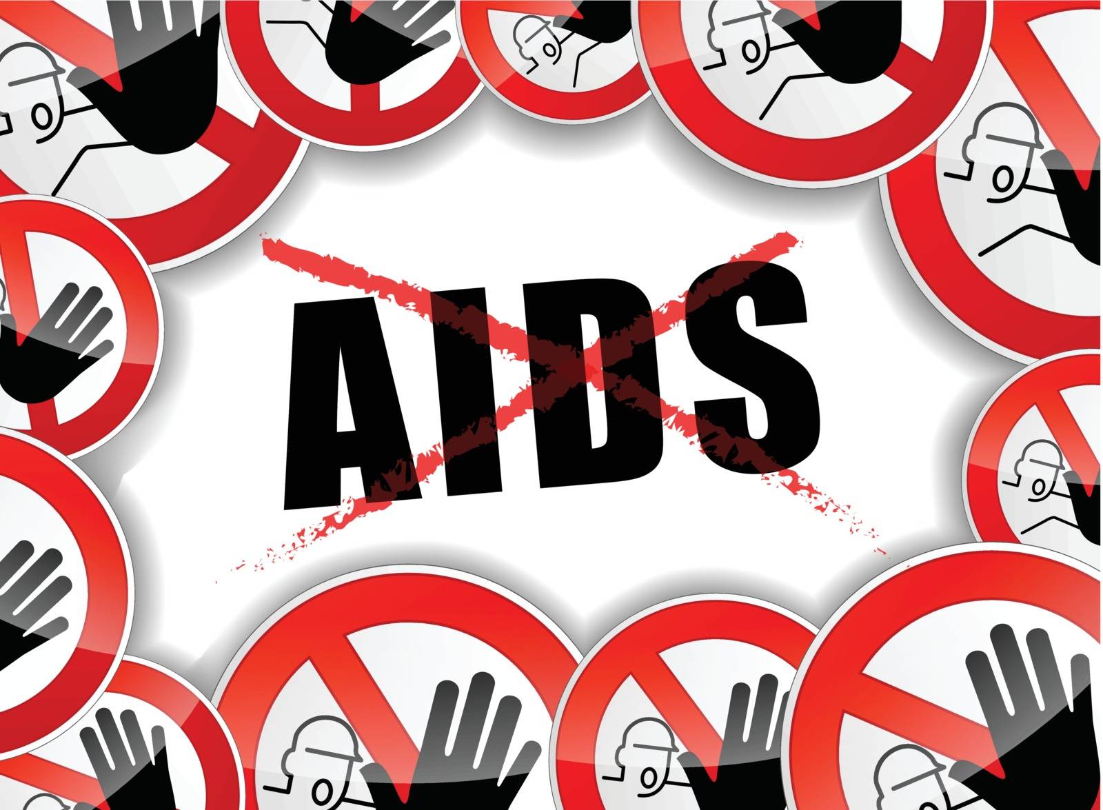 illustration of stop aids design abstract concept
