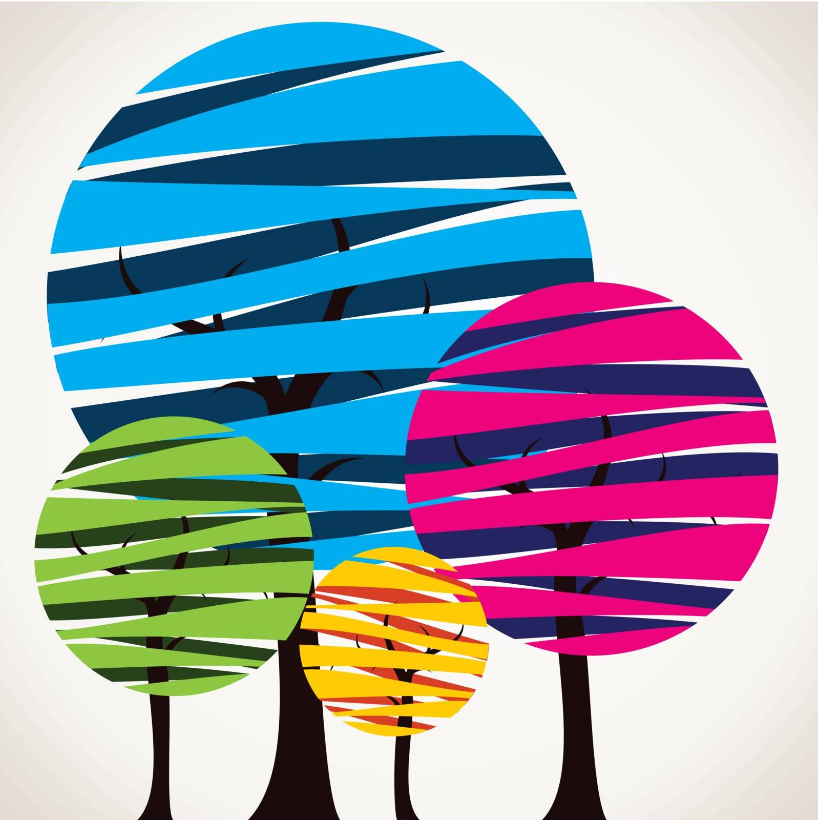 abstract colorful tree stock vector