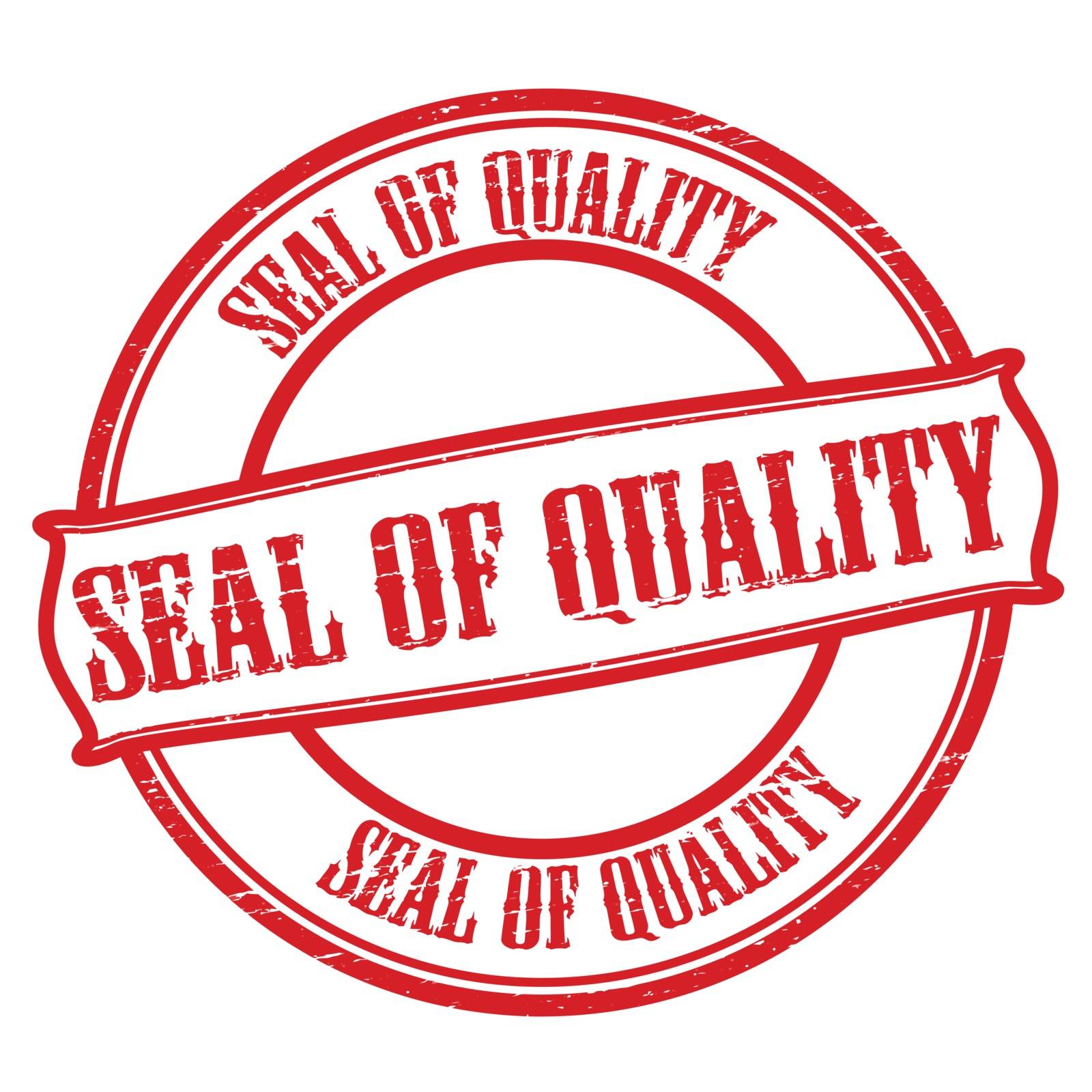 Rubber stamp with text seal of quality inside, vector illustration