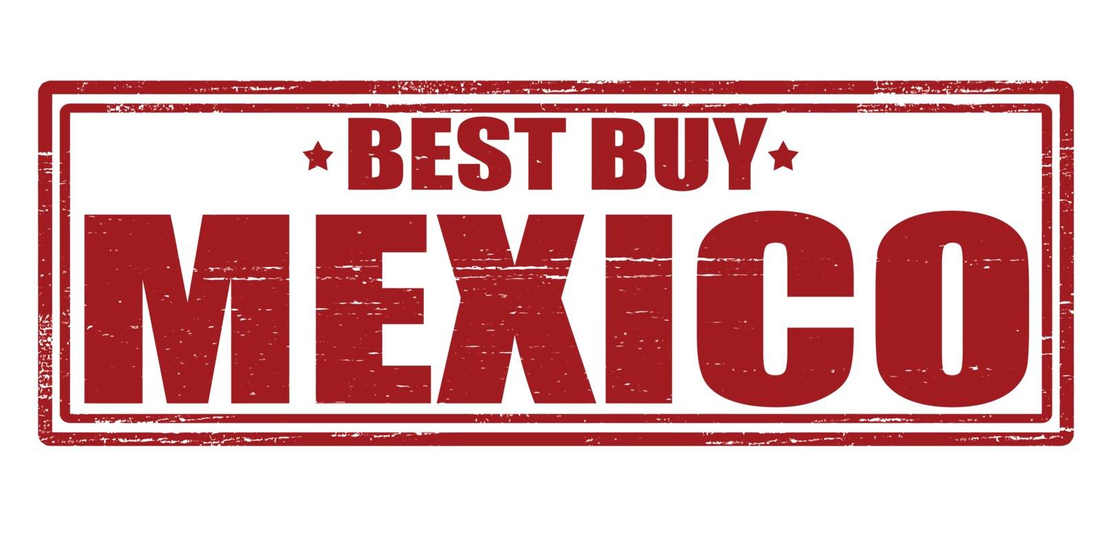 Stamp with text best buy Mexico inside, vector illustration