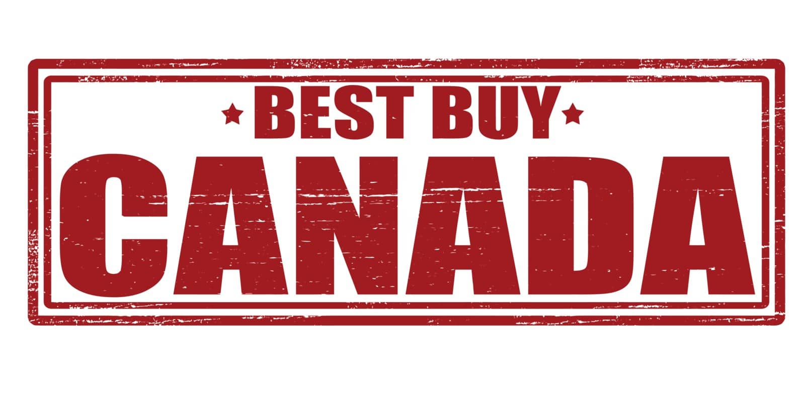 Stamp with text best buy Canada inside, vector illustration
