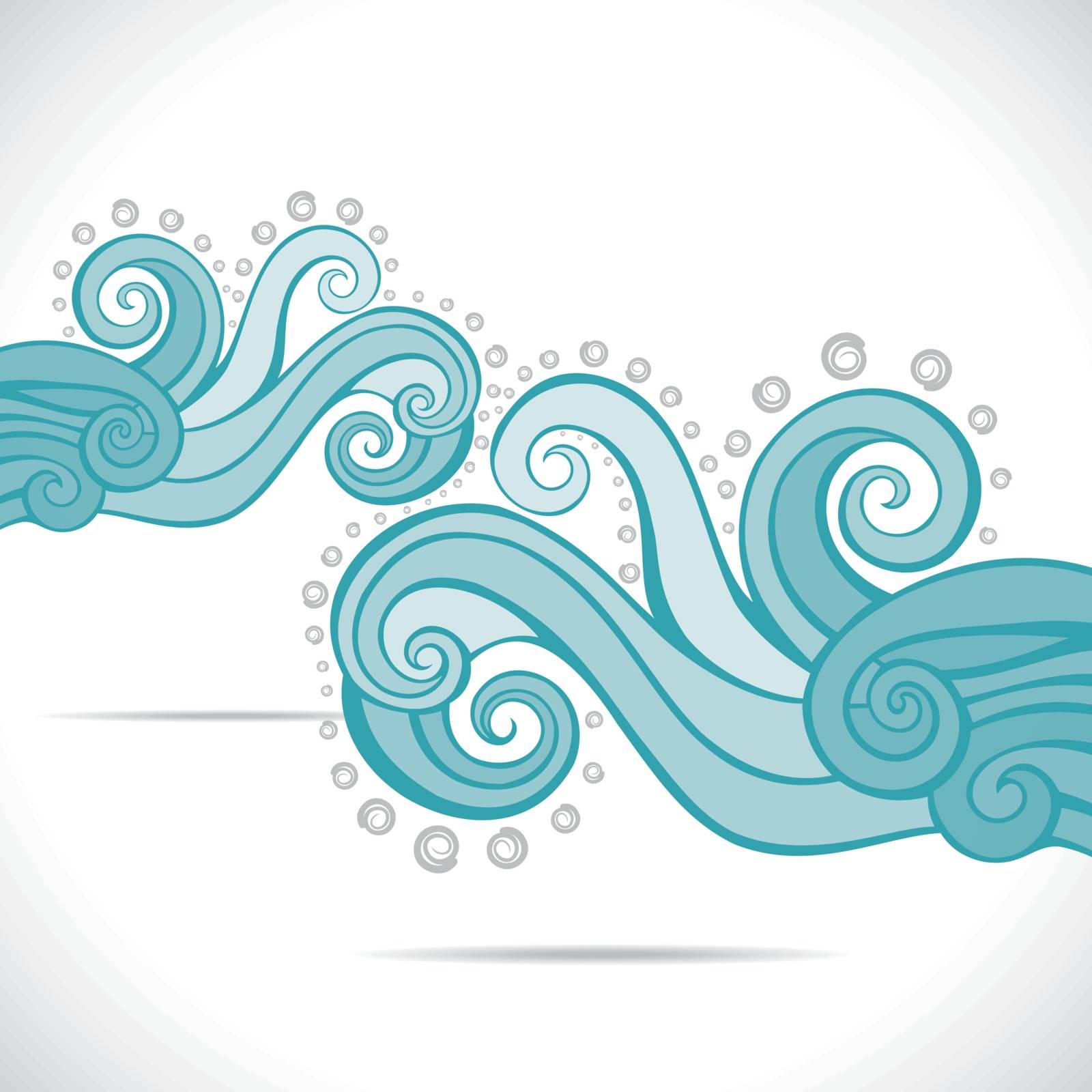 Blue abstract swirl background pattern by designaart