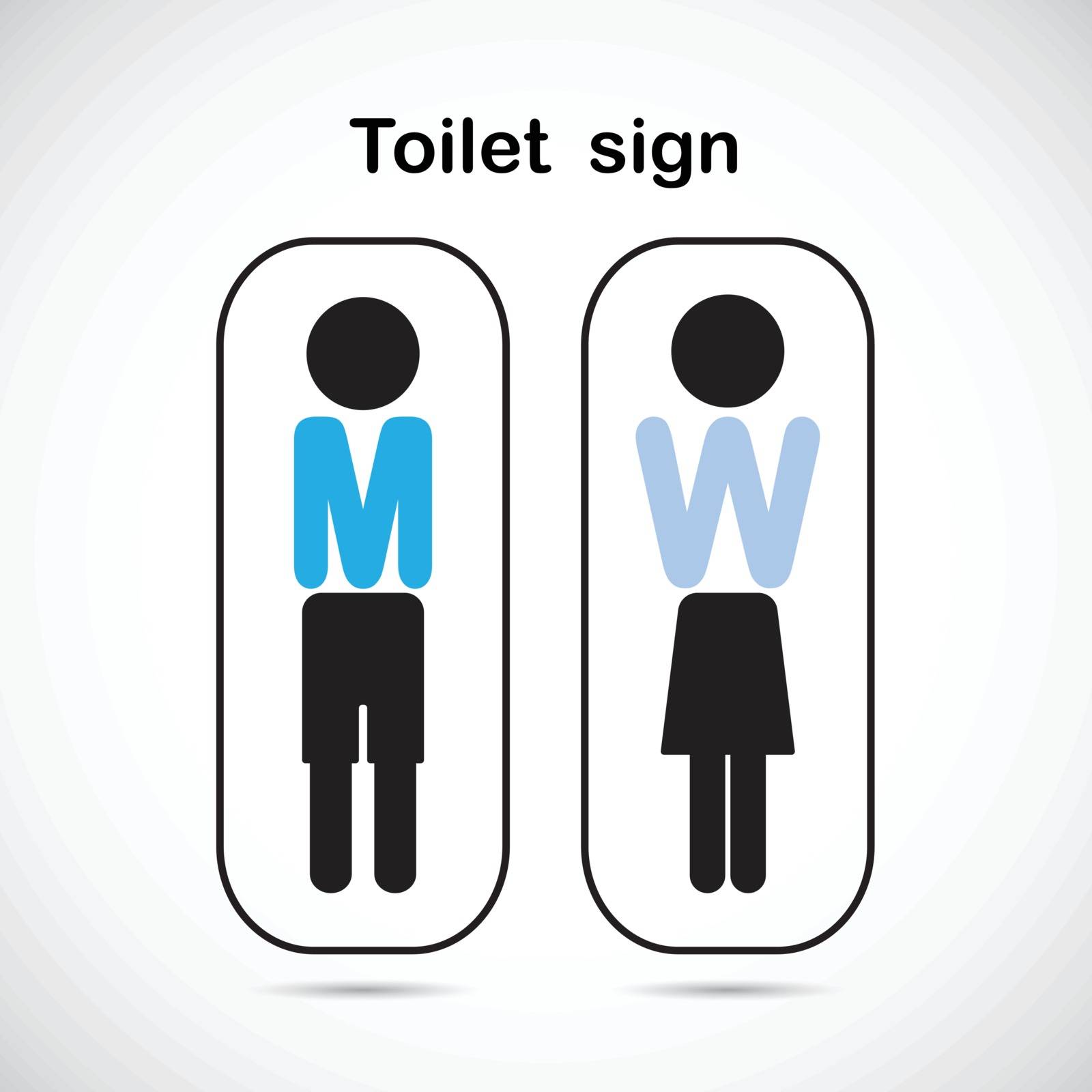 toilet sign by chatchai5172