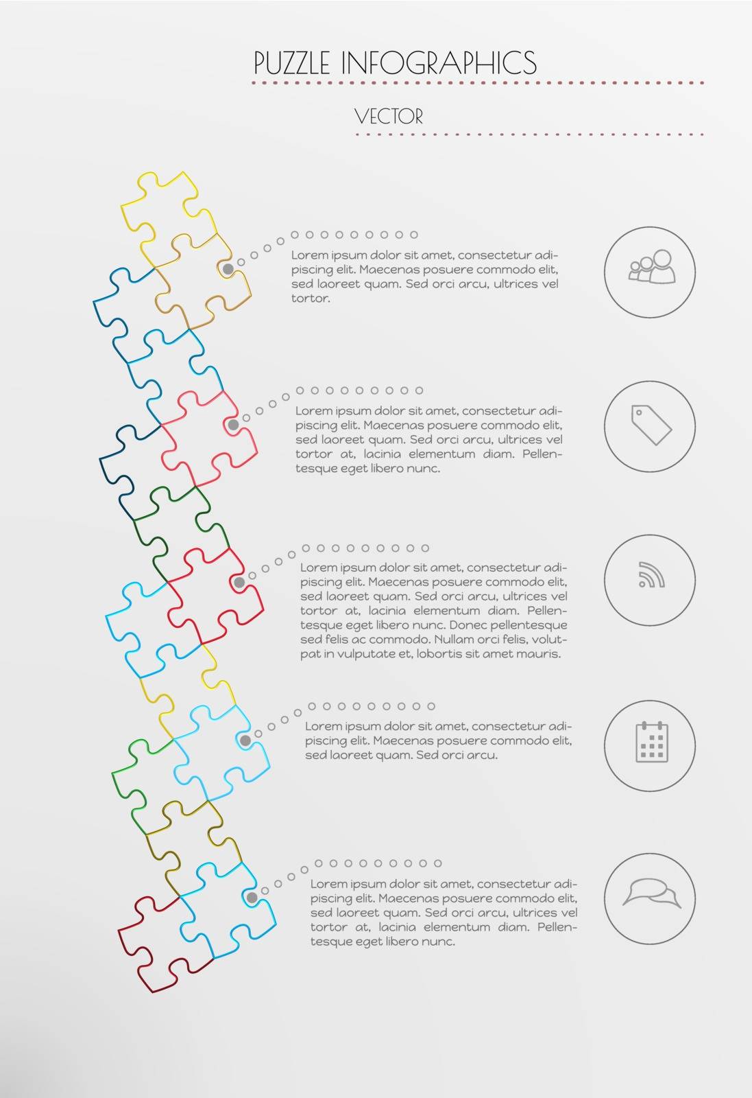 infographic puzzle vector by muuraa