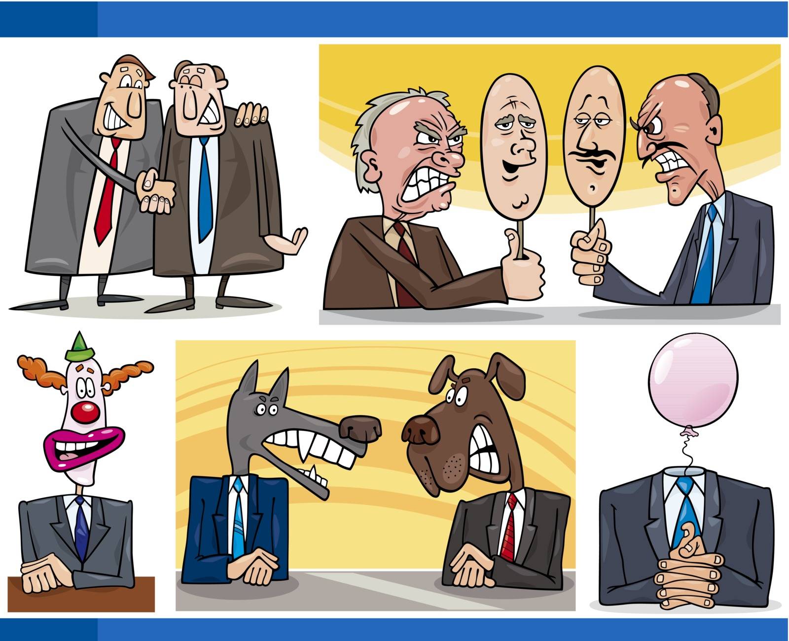 cartoon politics concepts set by izakowski