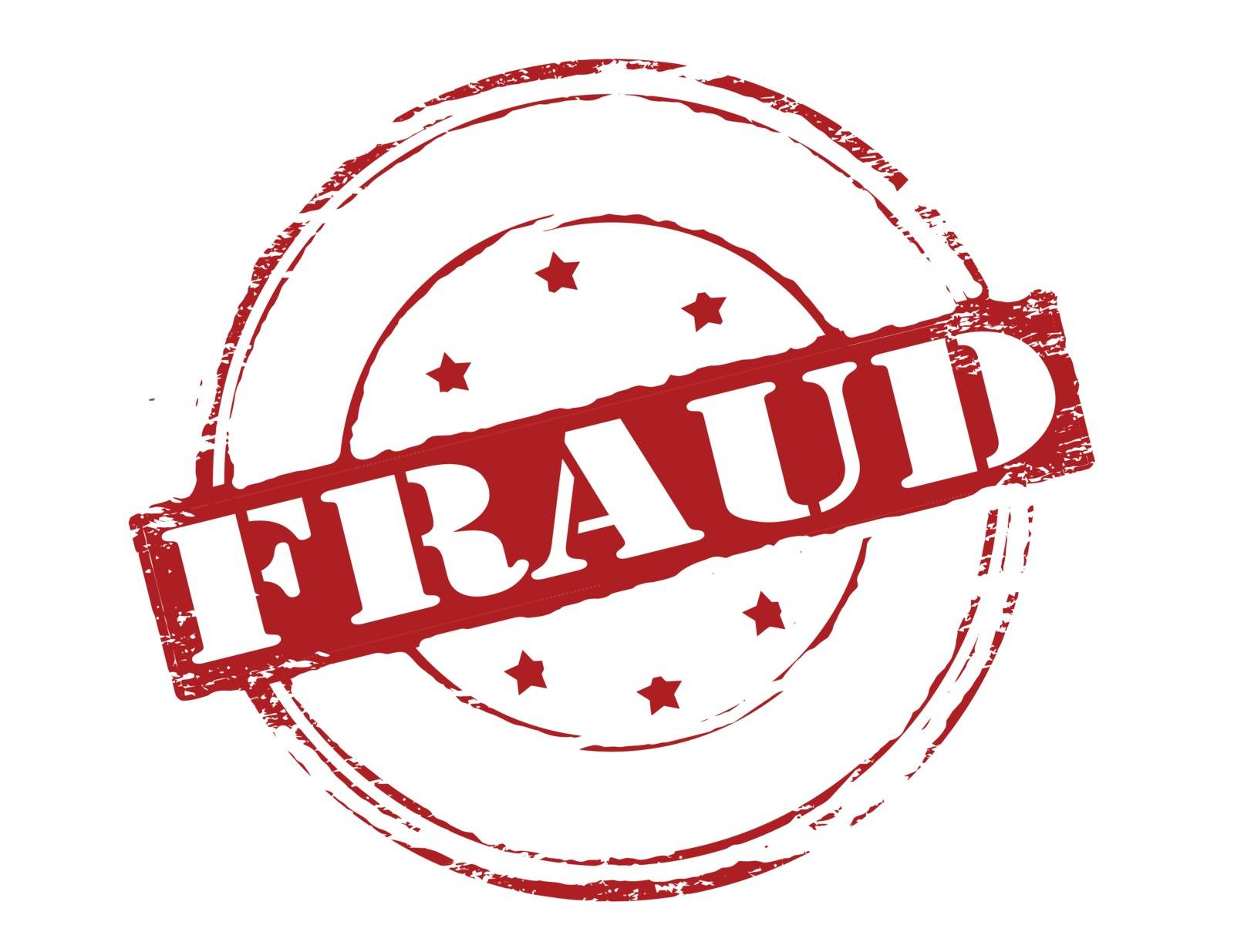 Rubber stamp with word fraud inside, vector illustration