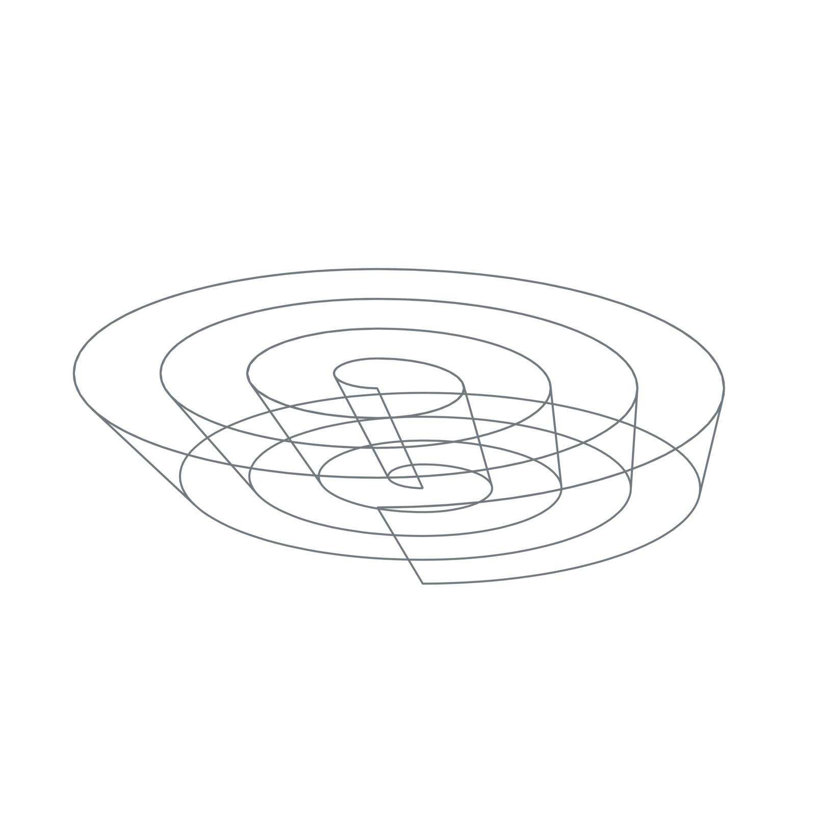 Wireframe spiral object by shawlinmohd
