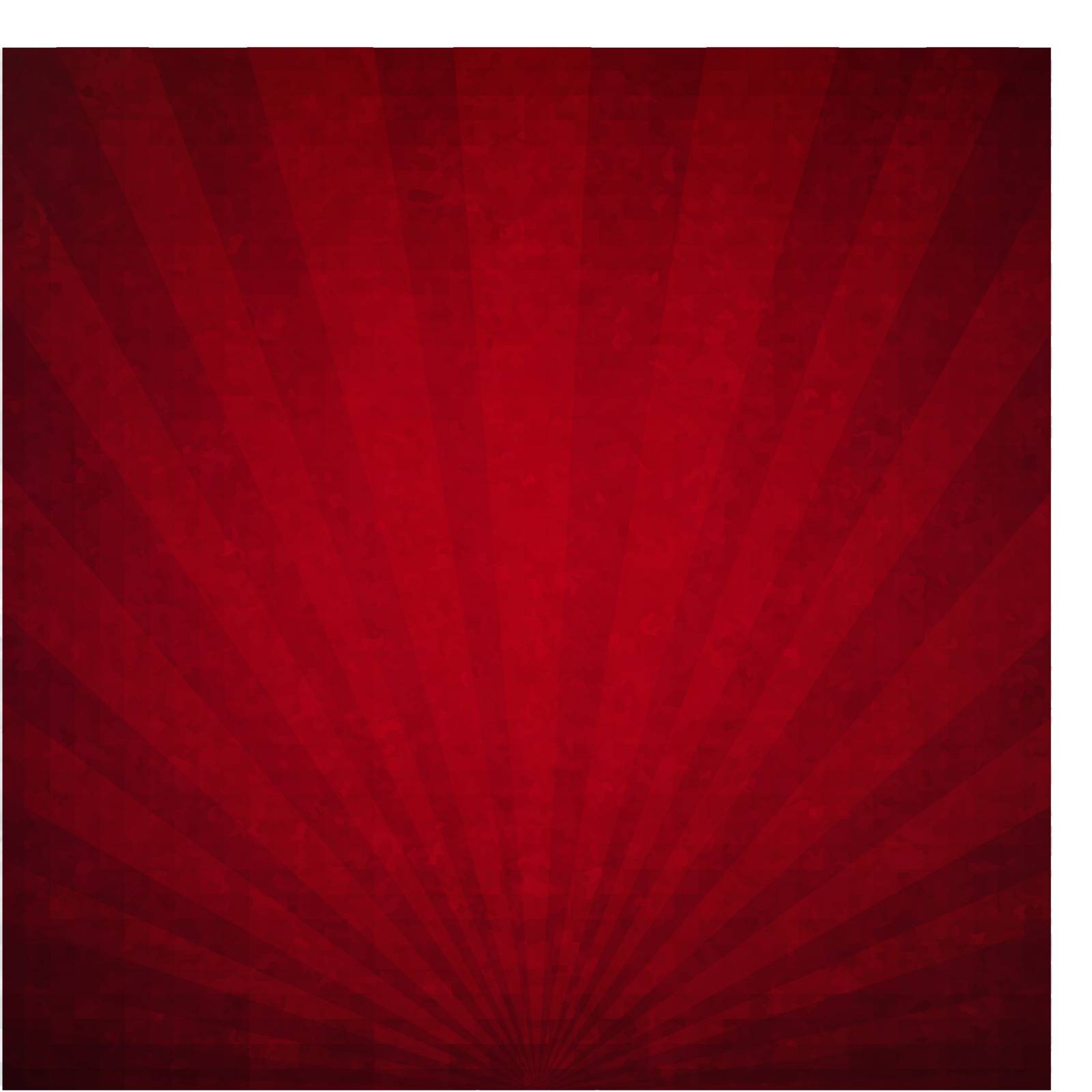Red Luxury Sunburst Background With Gradient Mesh, Vector Illustration