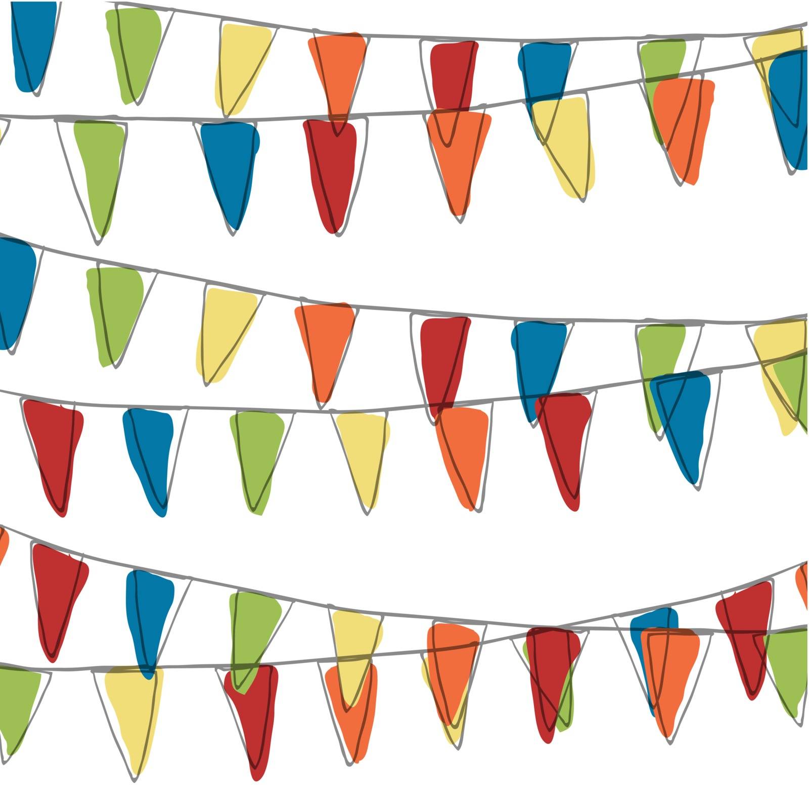 Holidays Pennant Bunting Illustration (Not Seamless) by pashabo