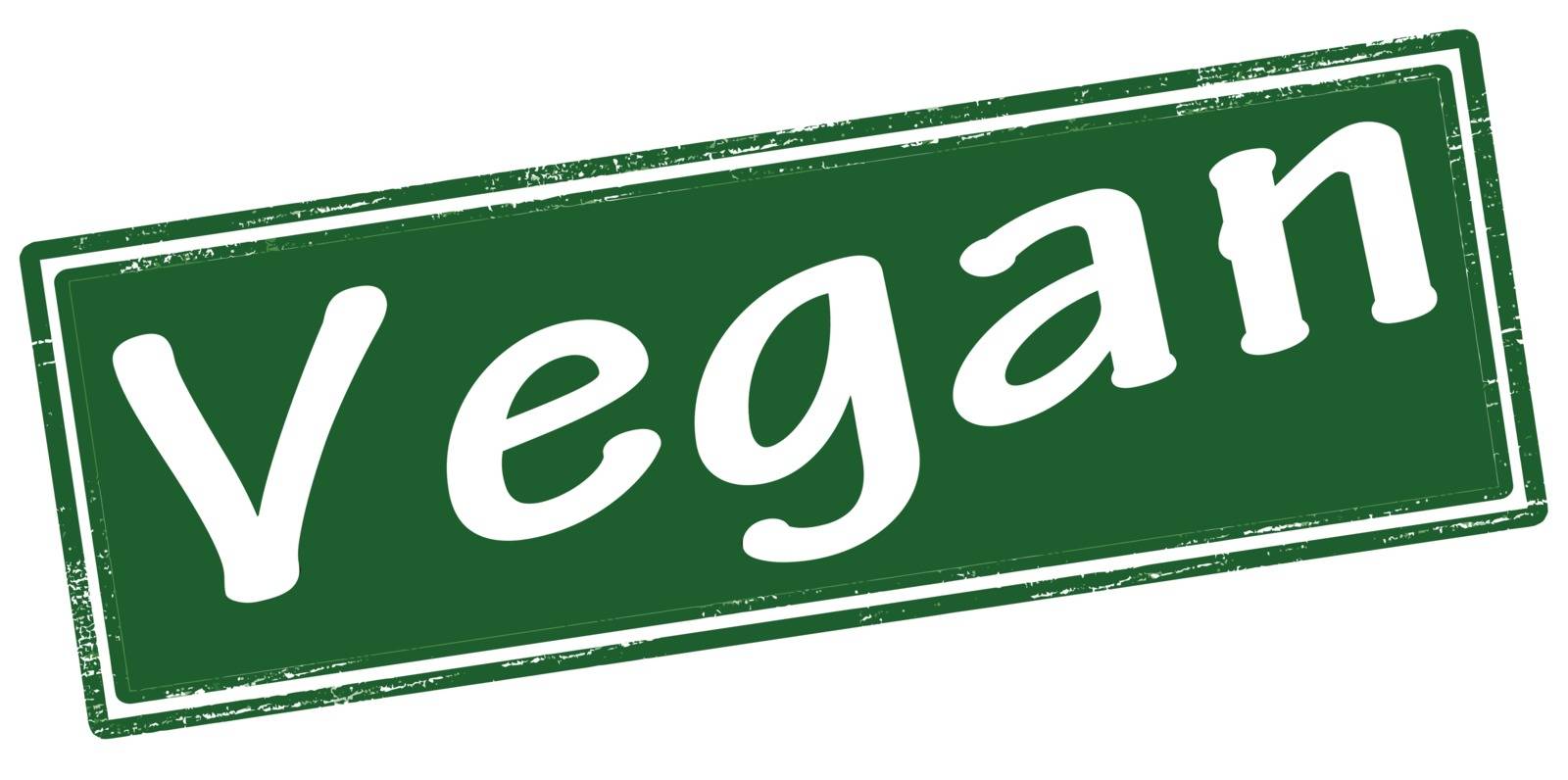 Rubber stamp with word vegan inside, vector illustration