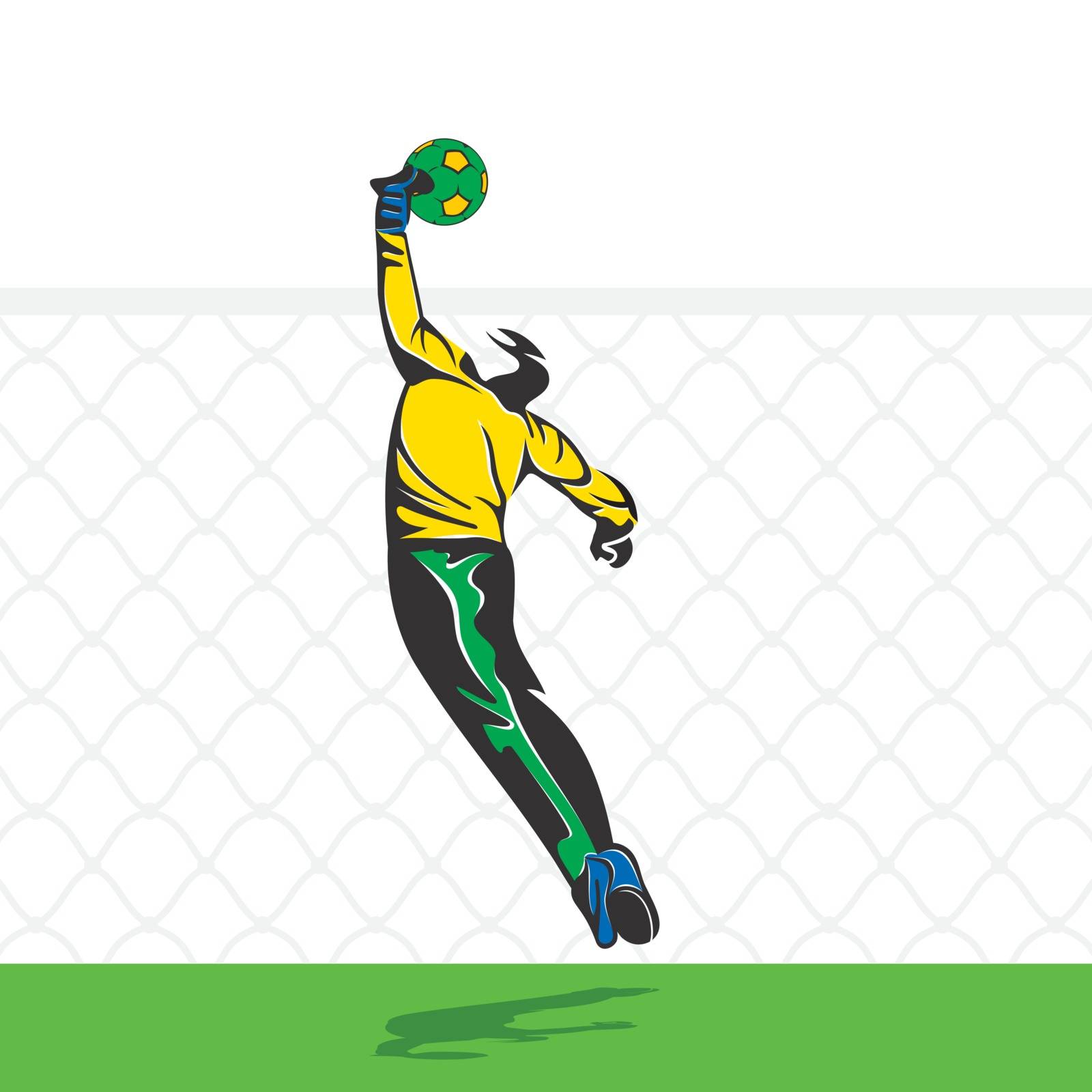 goal keeper save the goal concept by vectoraart