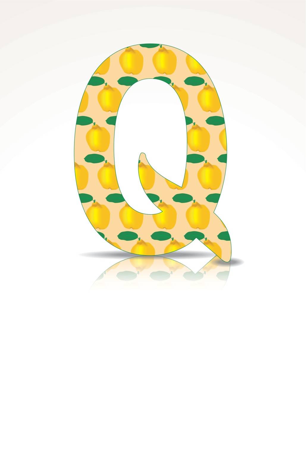 The letter Q of the alphabet made of Quince by ciprianbolat