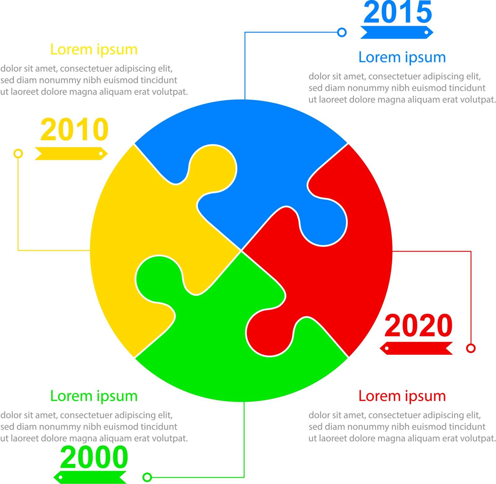 Infographics report templates in sphere of jigsaw puzzle element by aarrows