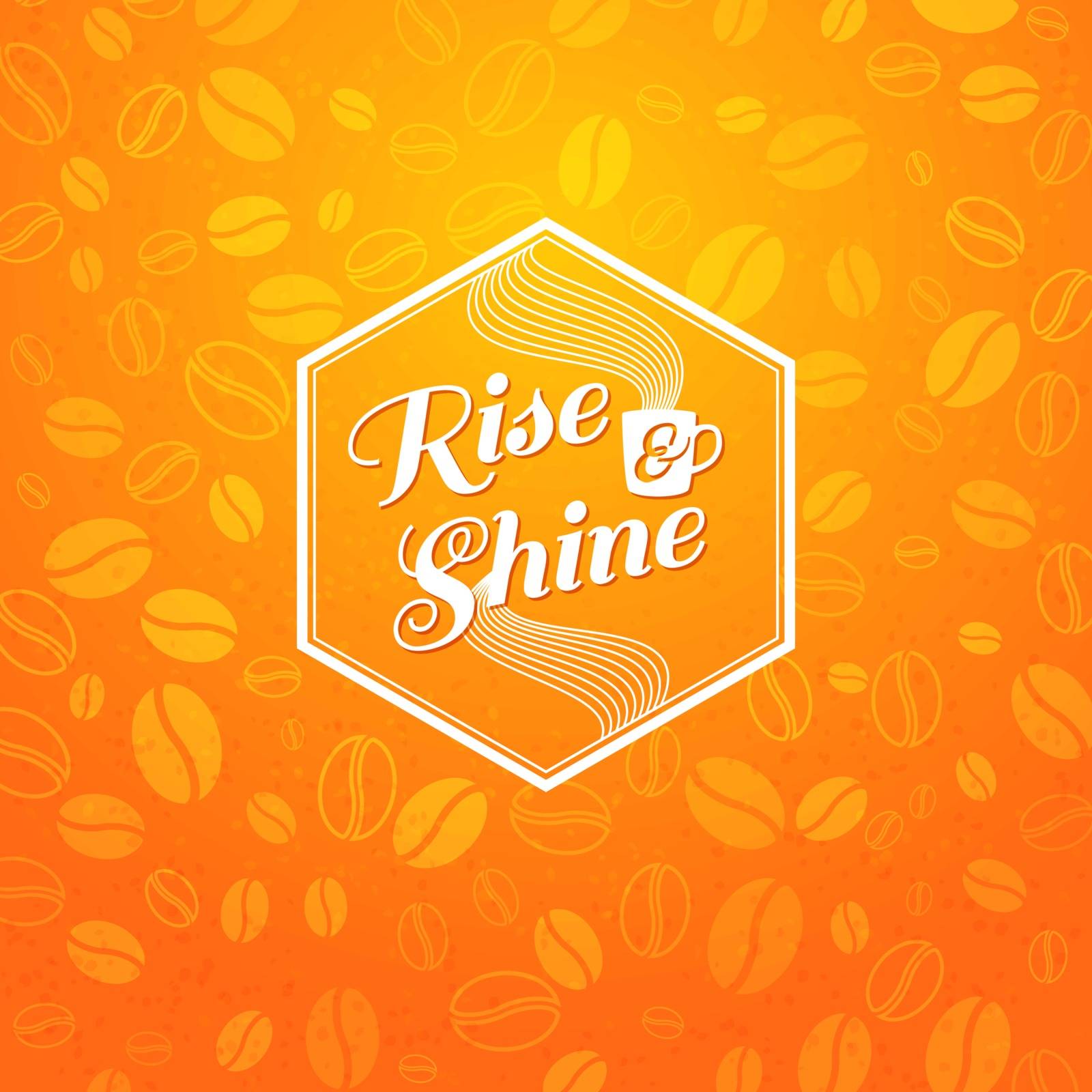 Rise and shine poster. Optimistic morning statement for the whole day long. Vector image. 