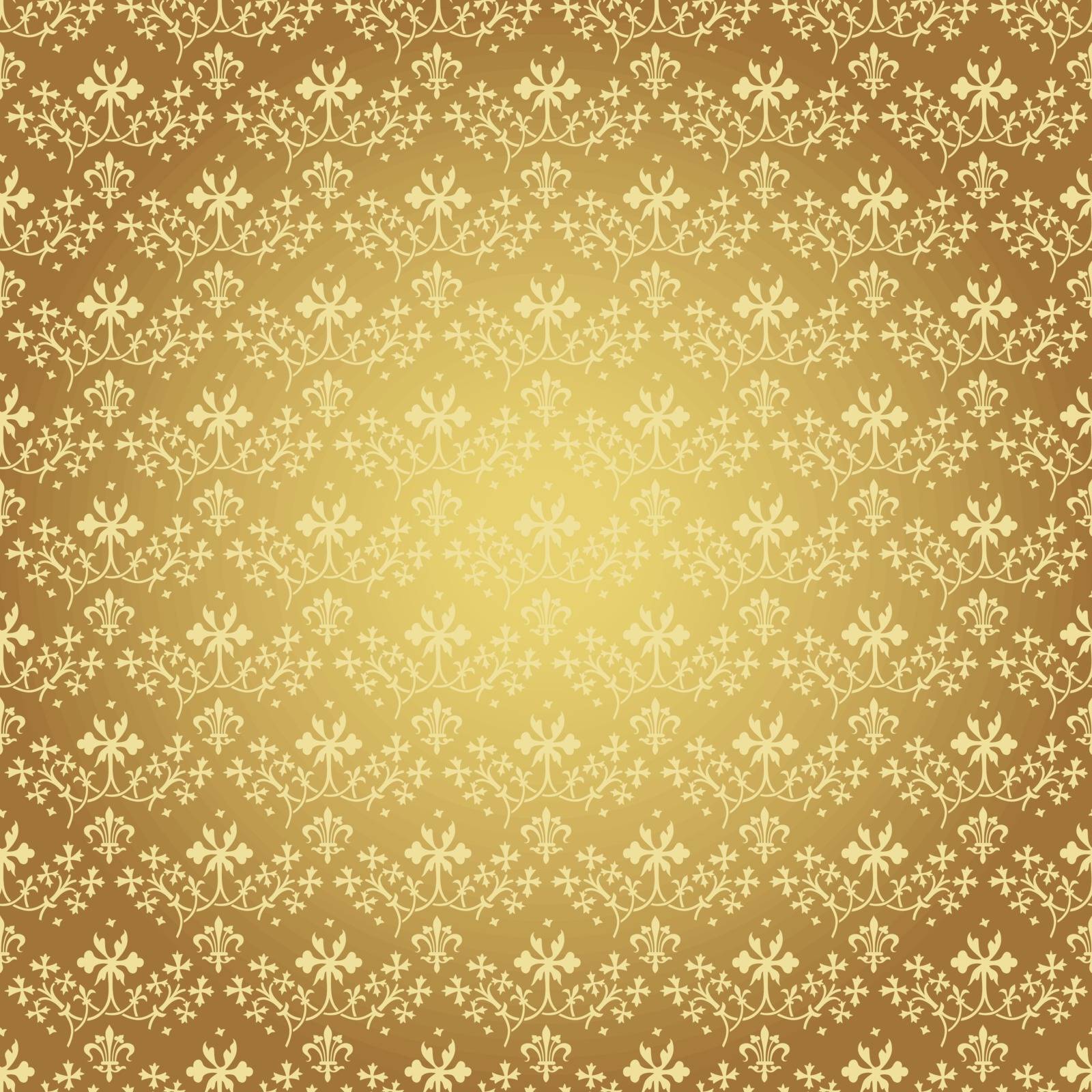 Golden ornament for Your design. Vector image. 