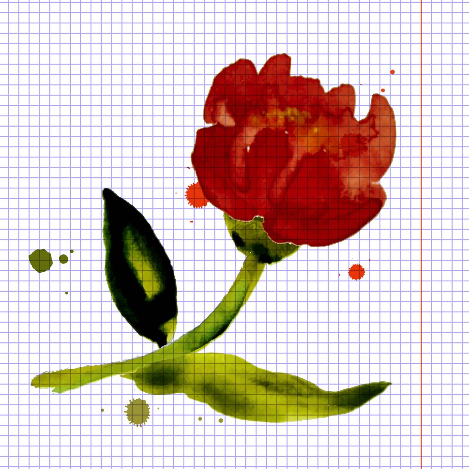 Composition with flower peony by Rasveta