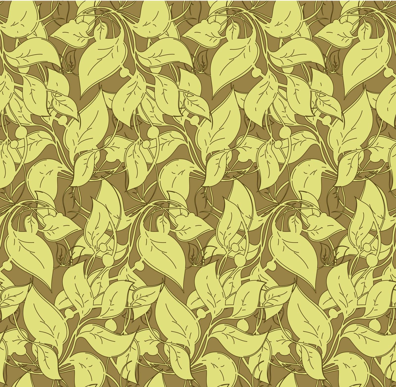 seamless texture background with yellow floral elements