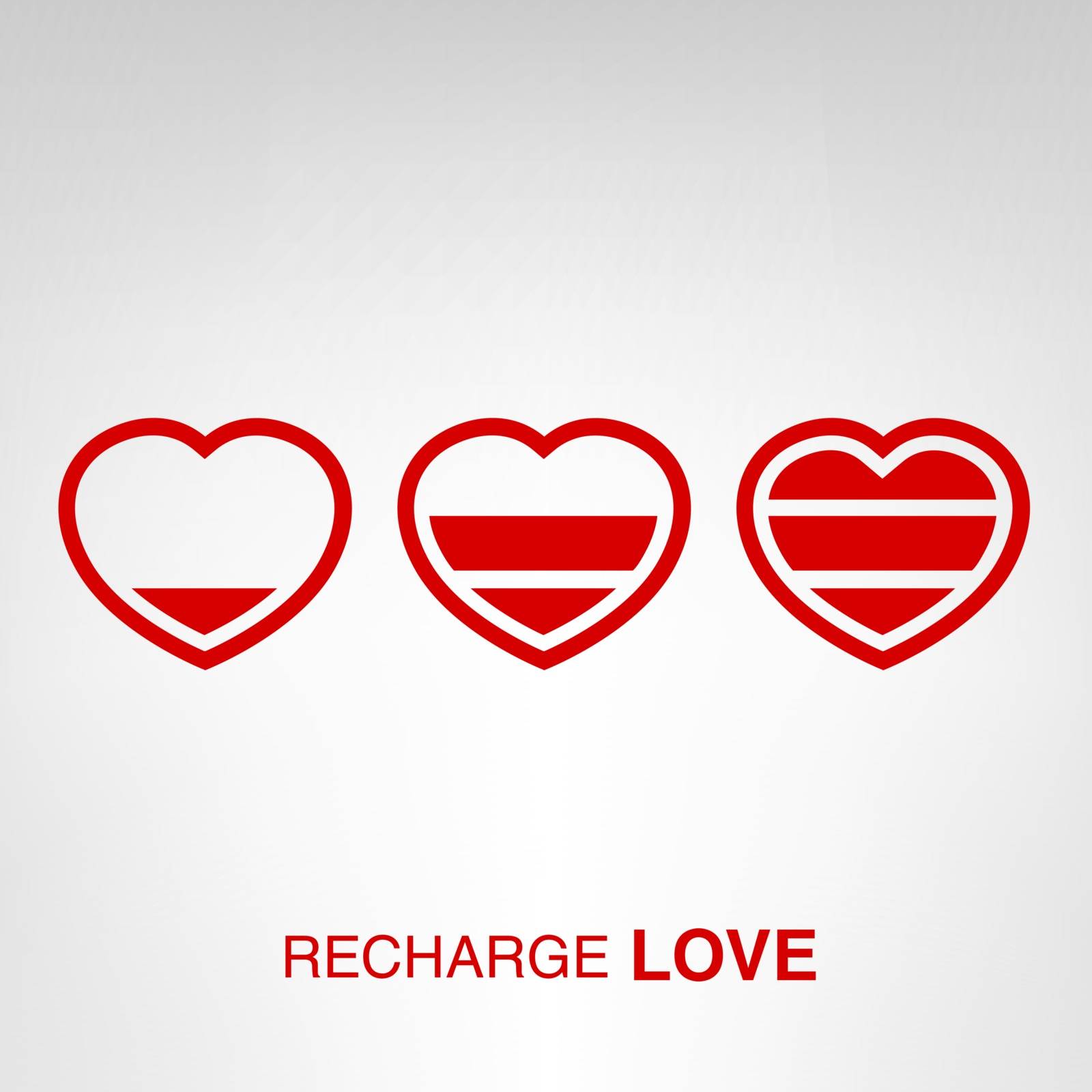 Love charger - creative Valentines Day heart concept