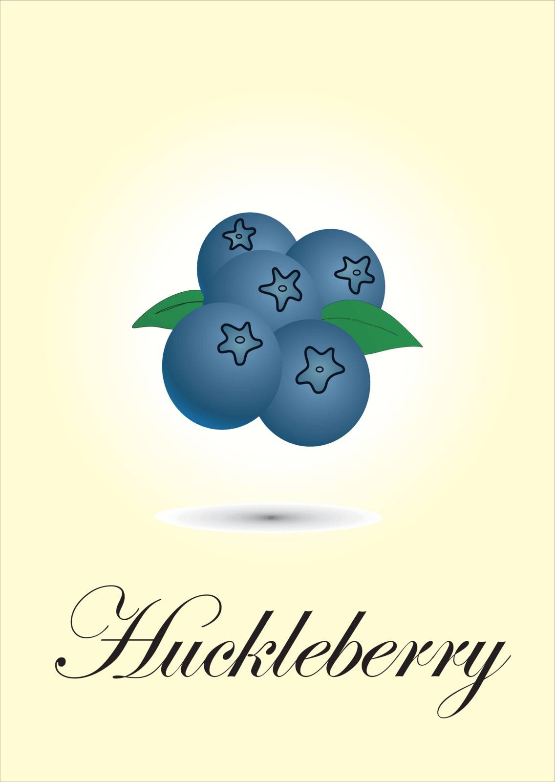 Huckleberry chart vector illustration