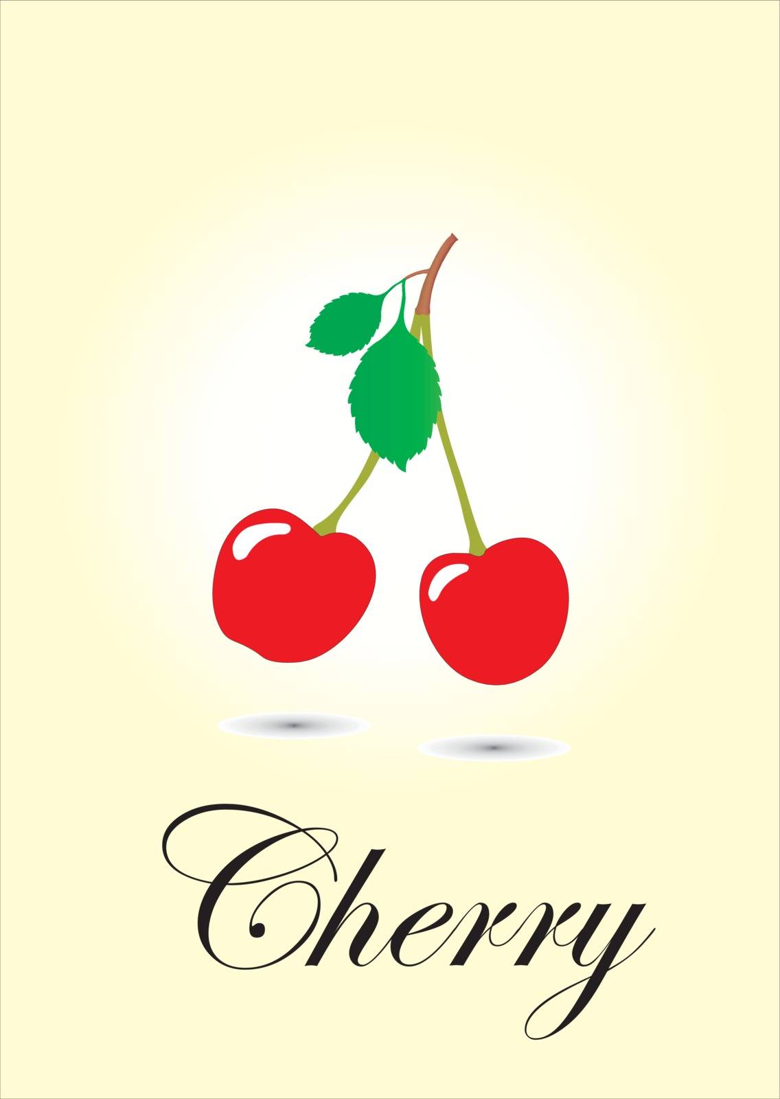 Cherry chart vector illustration