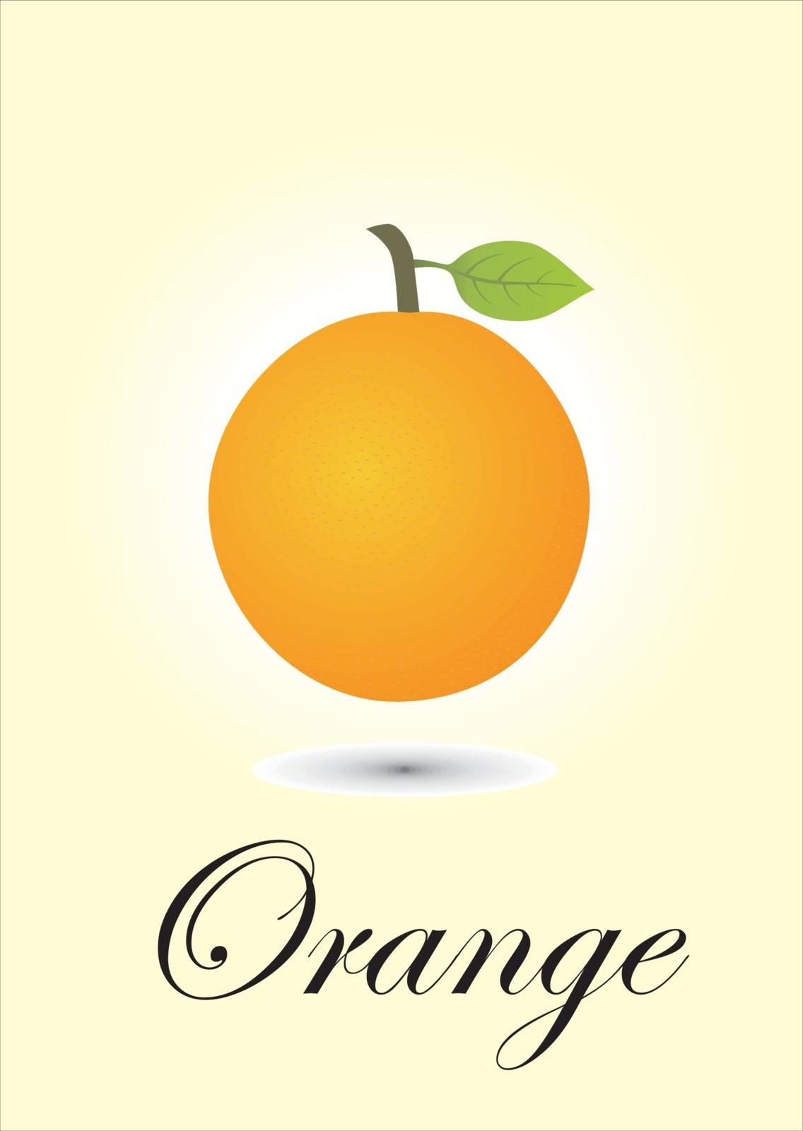 Orange chart vector illustration