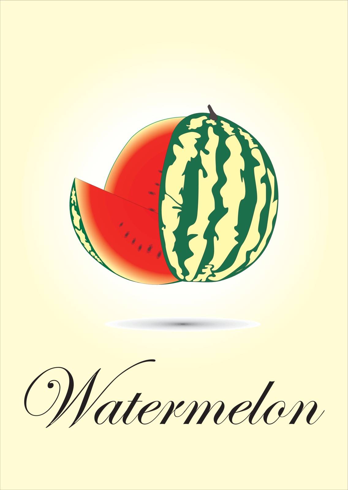 Watermelon chart vector illustration