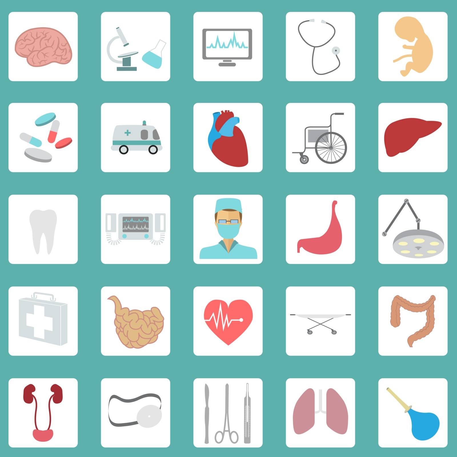 Medical and healthcare icon set by A7880S