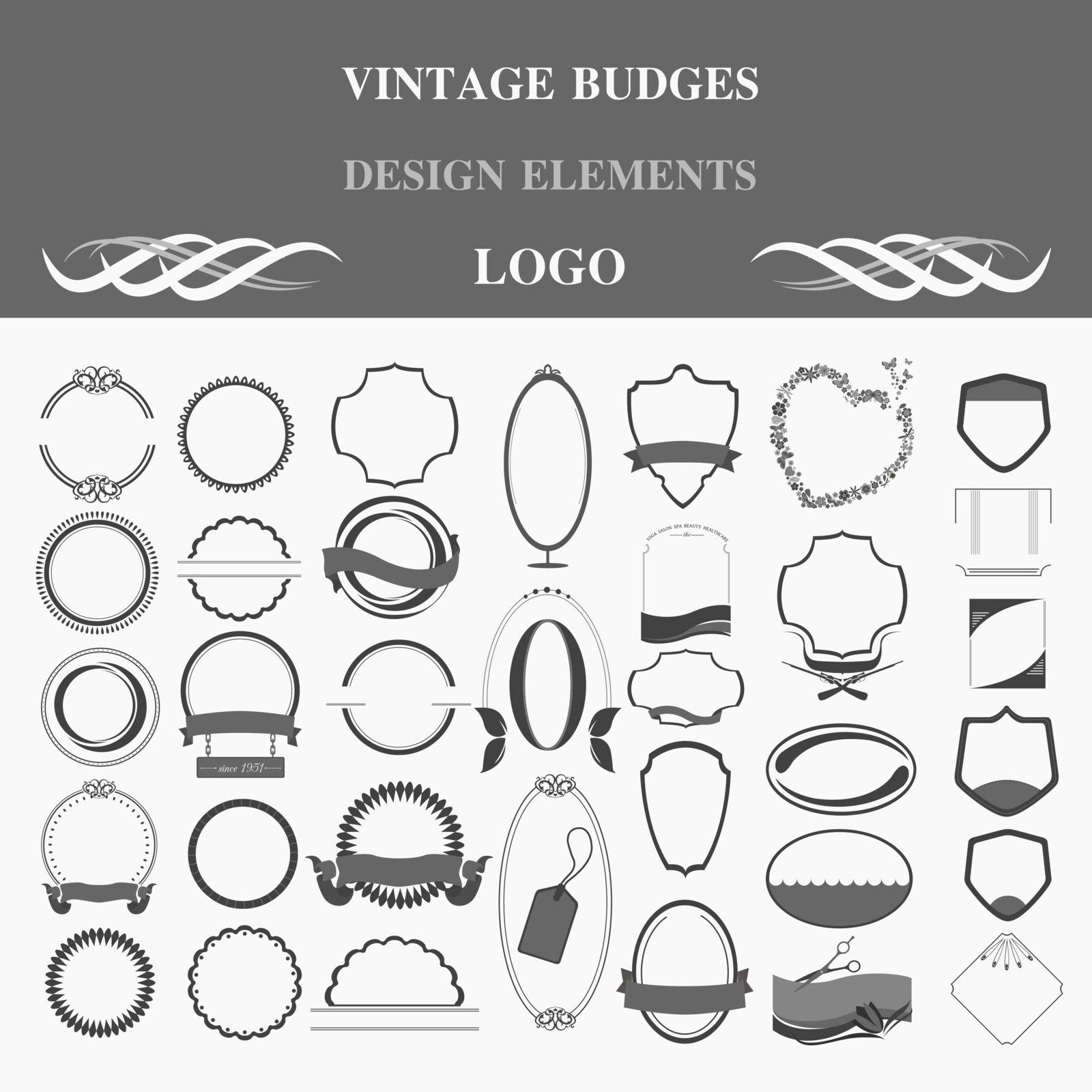 Retro badges design logo. Template. Vector illustration