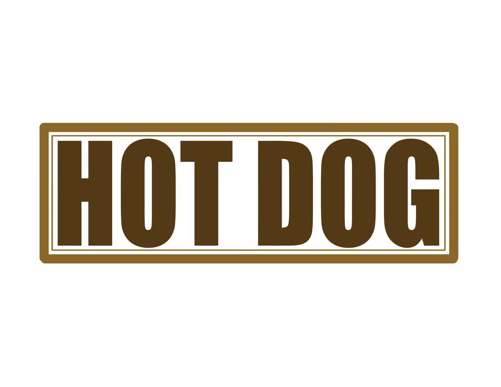 Stamp with text hot dog inside, vector illustration