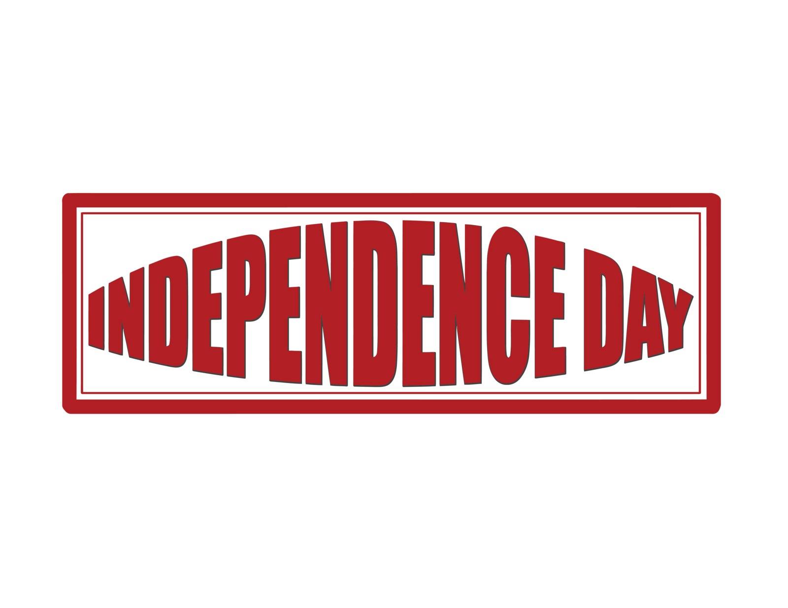 Stamp with text independence day inside, vector illustration