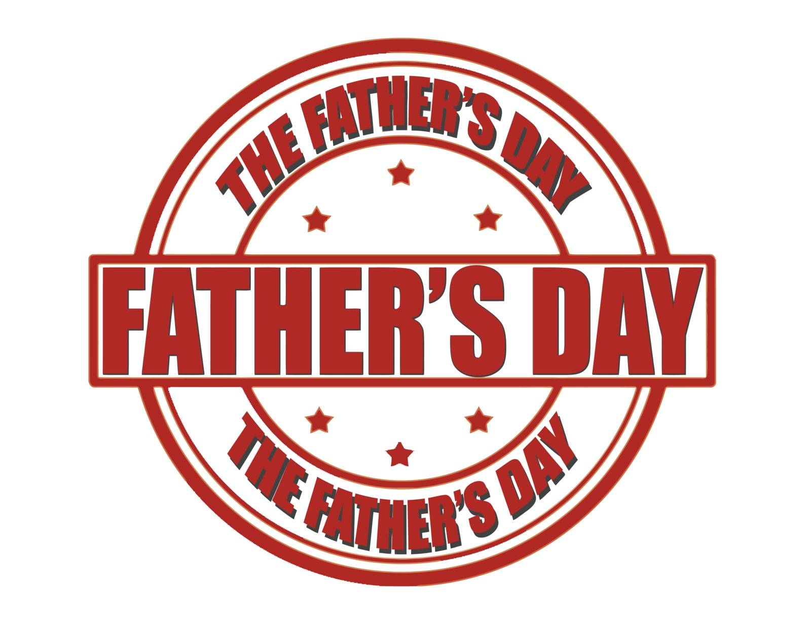 Stamp with text father day inside, vector illustration