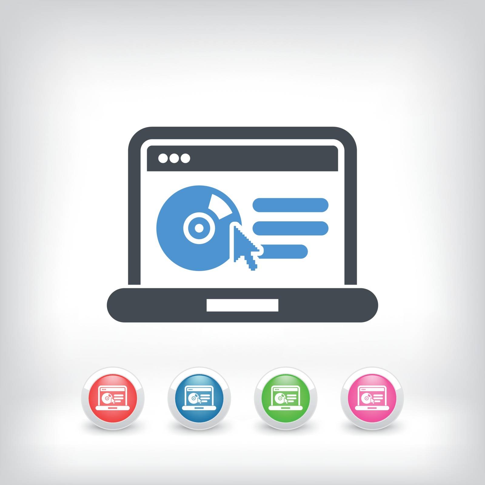Illustration of software website icon
