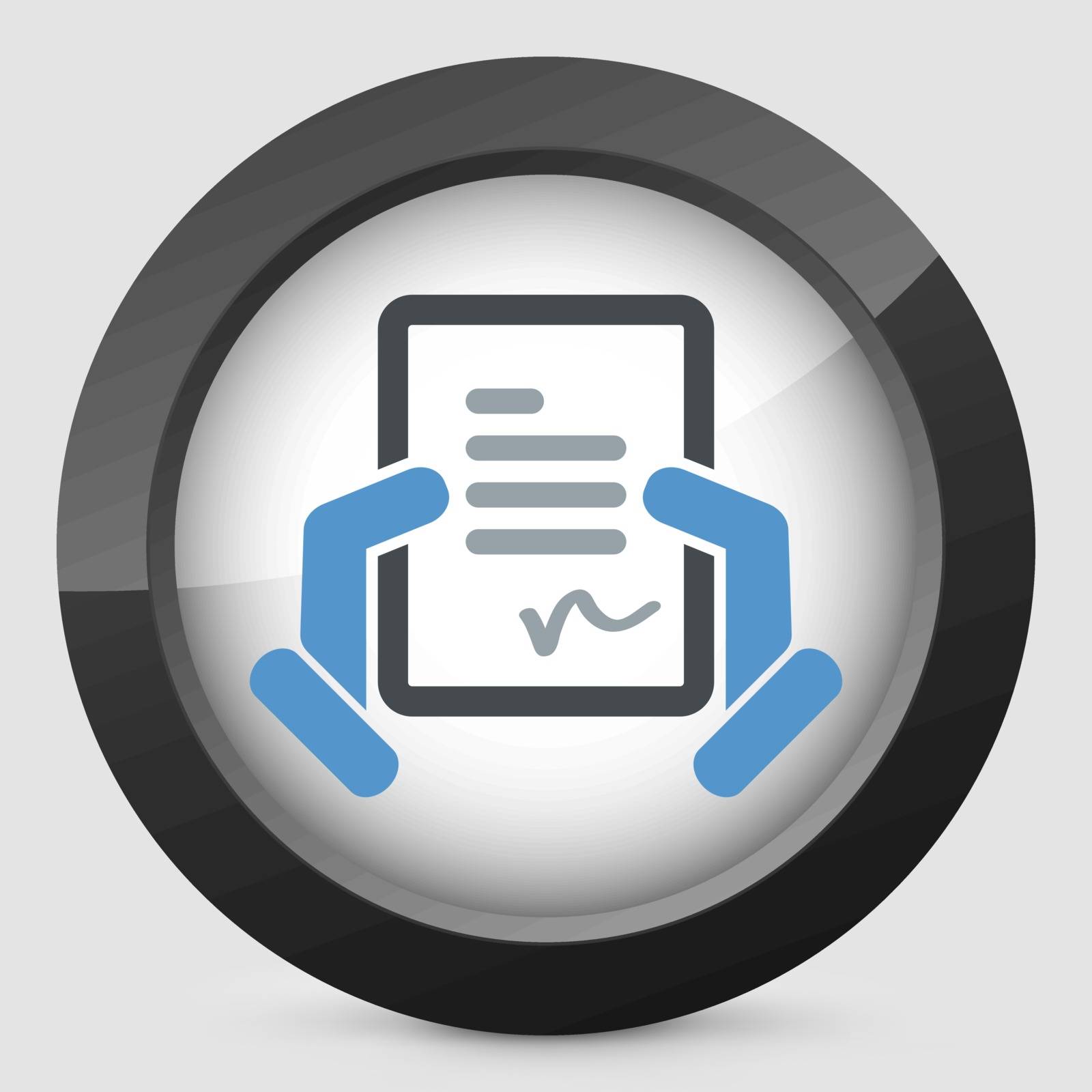 Document signature icon by myVector