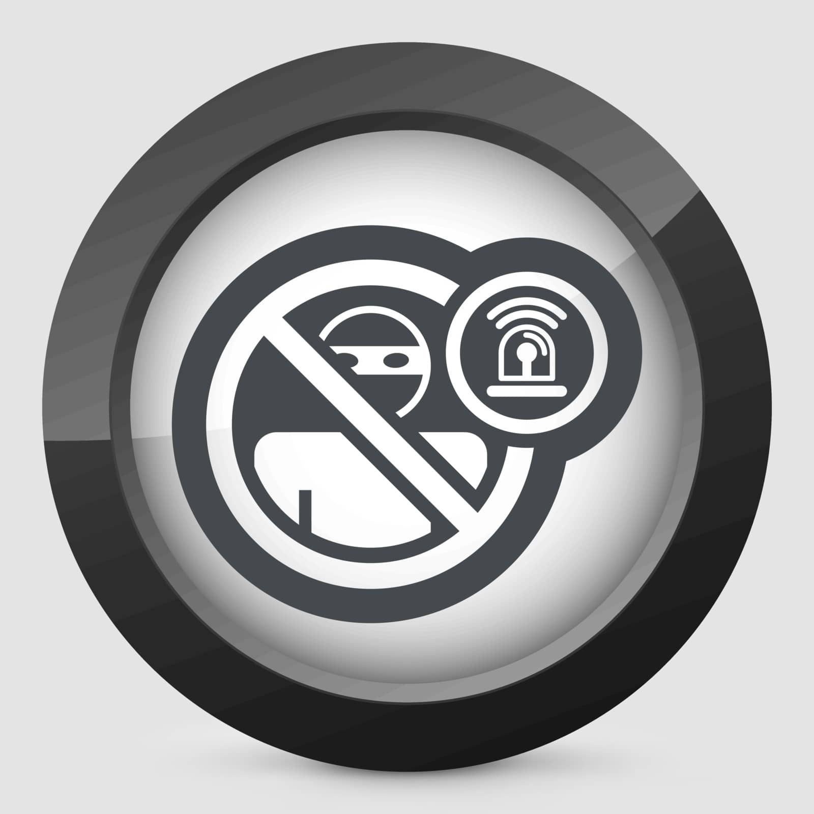 Thief alarm icon by myVector